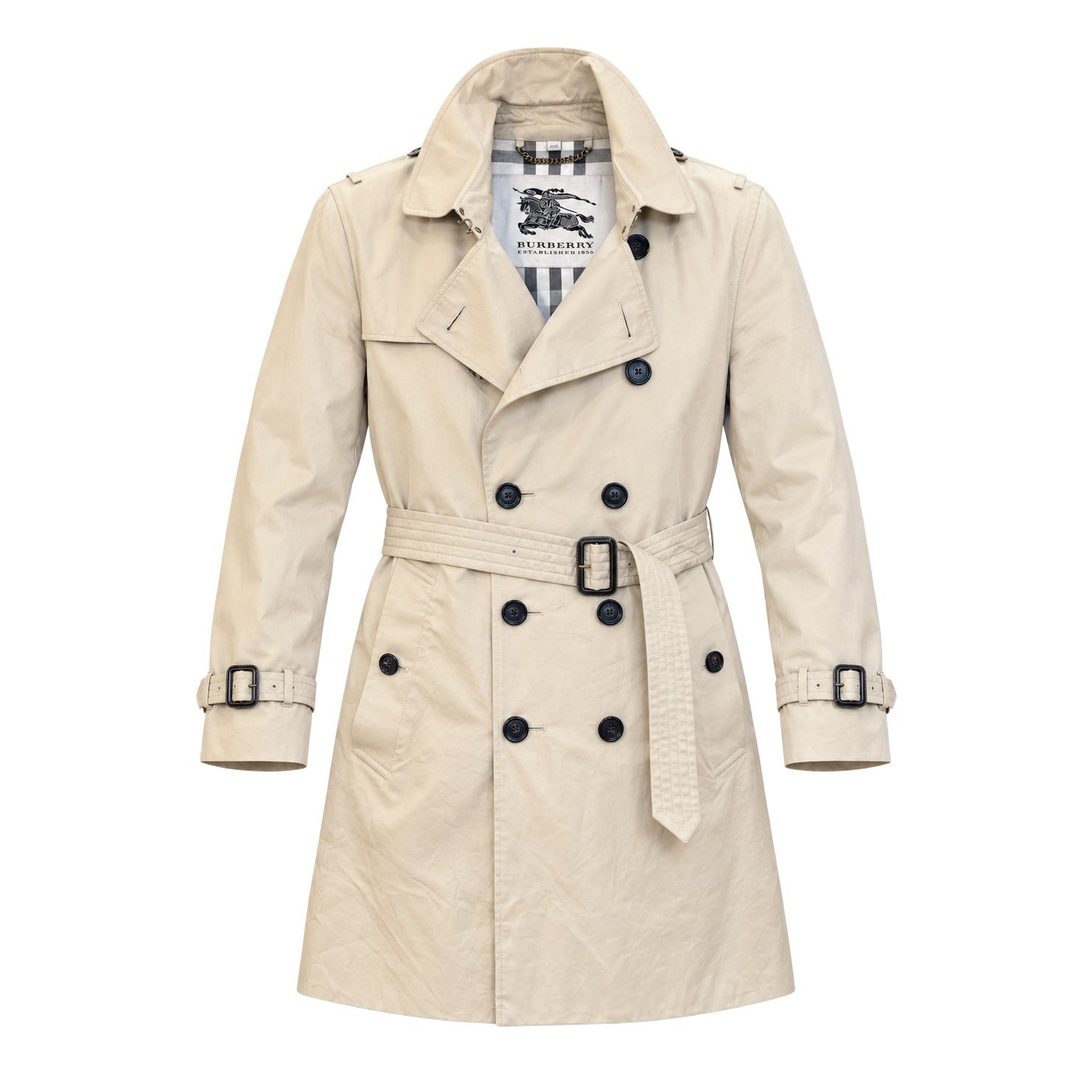 Burberry Kensington Short Trench Coat | Stone Khaki