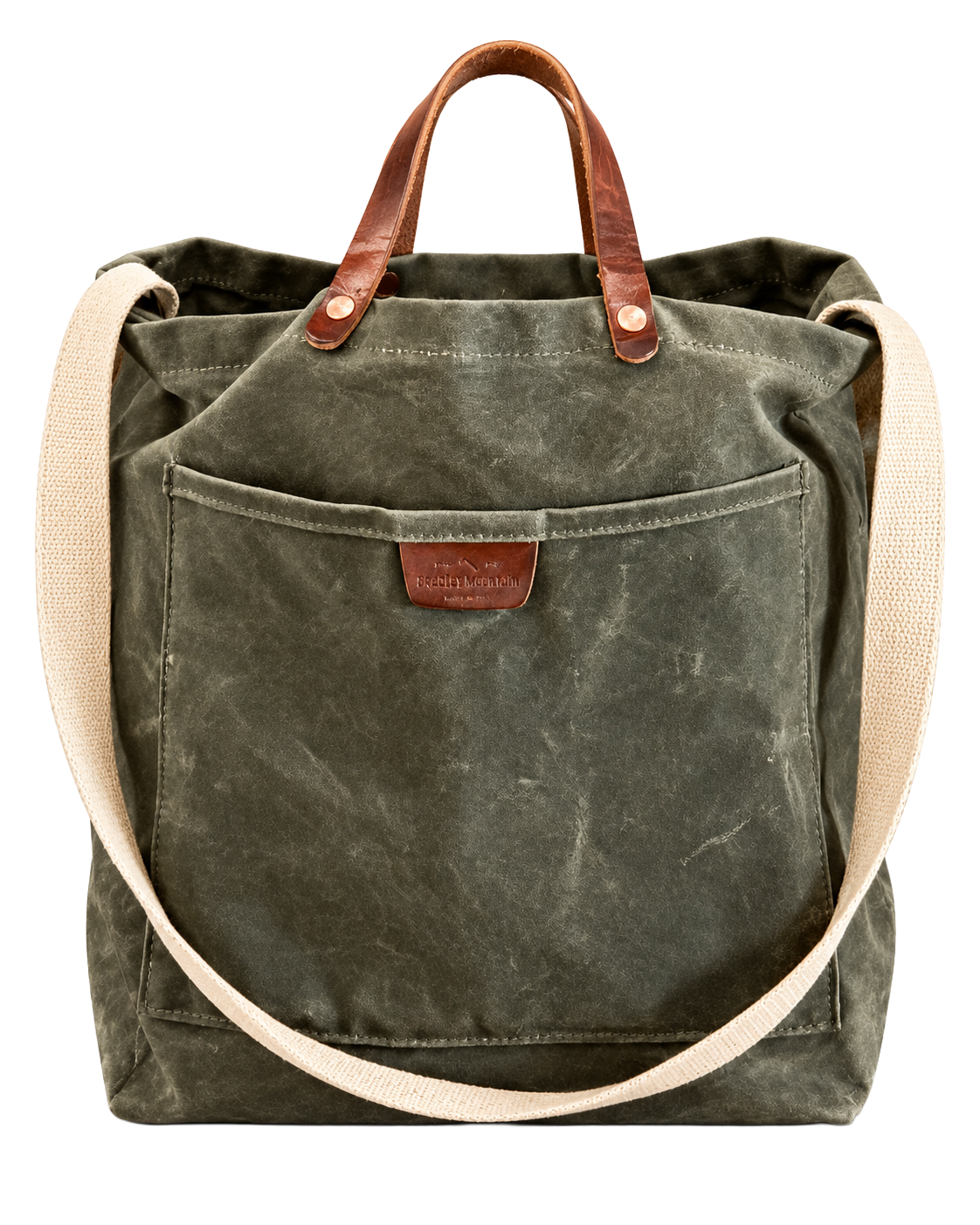 Olive waxed canvas tote bag.png