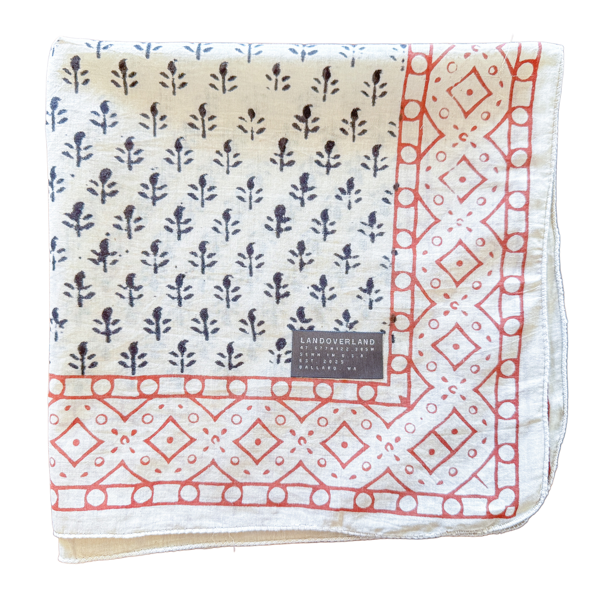 Landoverland Red Black flower Bandana2.png