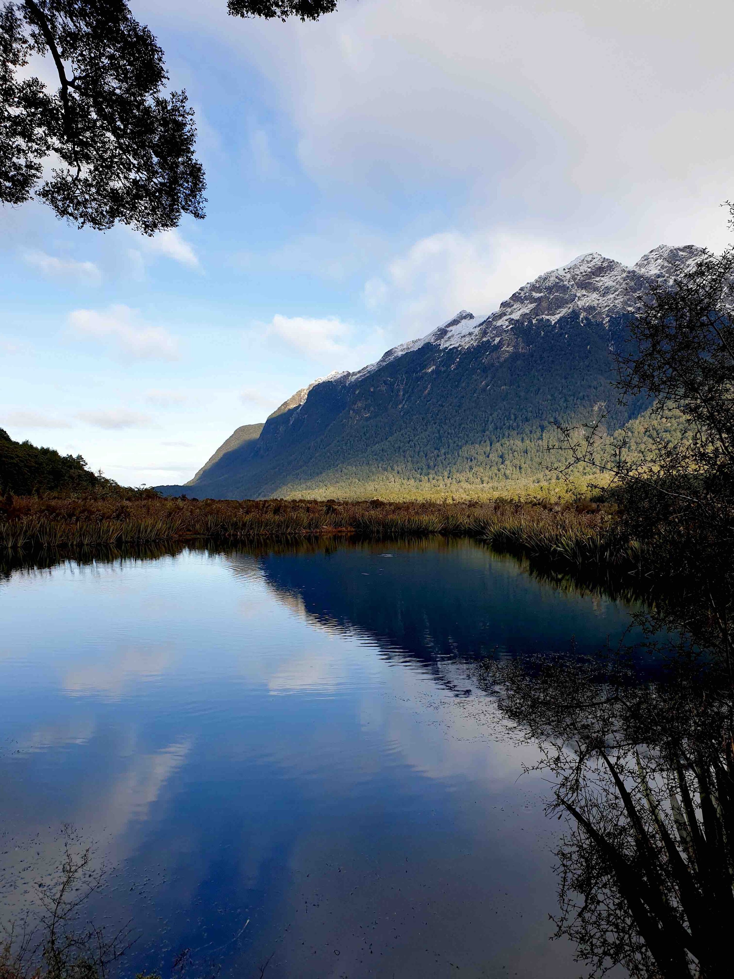 Mirror Lakes in Fiordland National Park