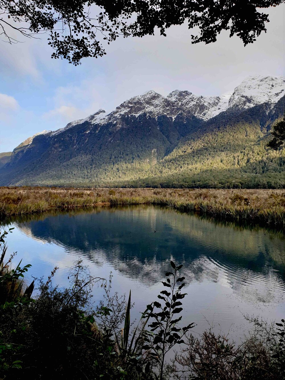 Mirror Lakes in Fiordland National Park