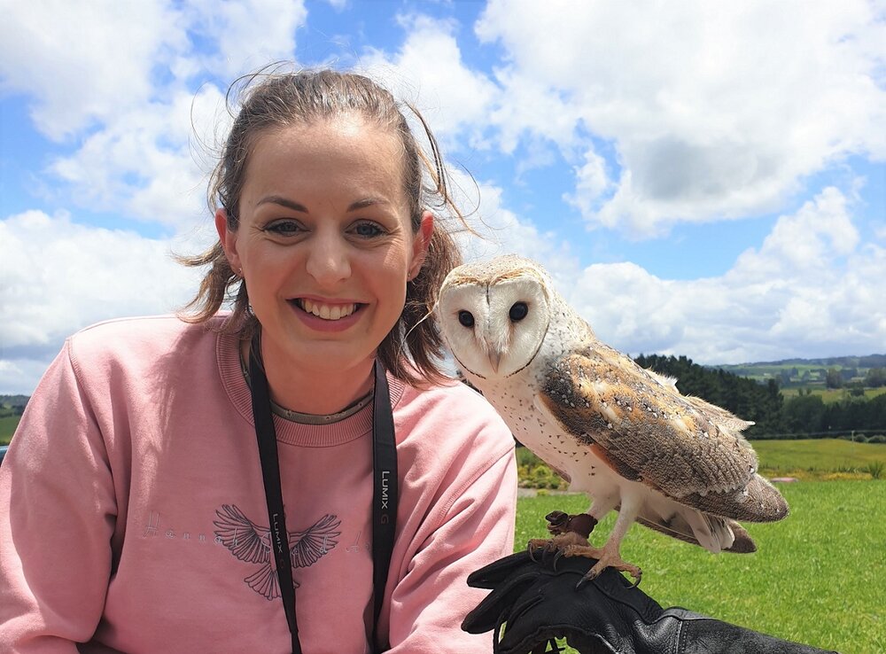 Hannah poses with barn owl.jpg