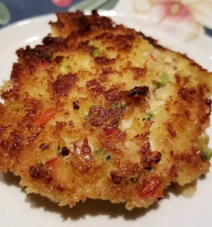 Our crab cakes ended up being a bit dry because we ended up winging it when adding in our breadcrumbs. Next time we’ll plan better!