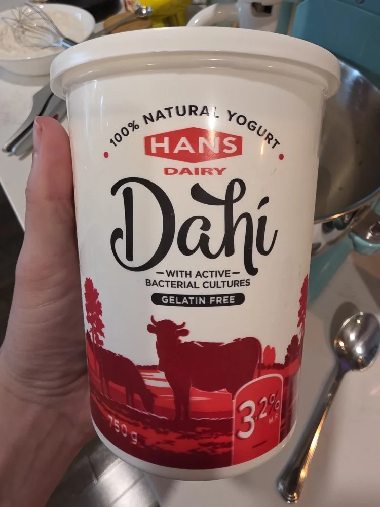 Dahi natural yogurt for naan dough