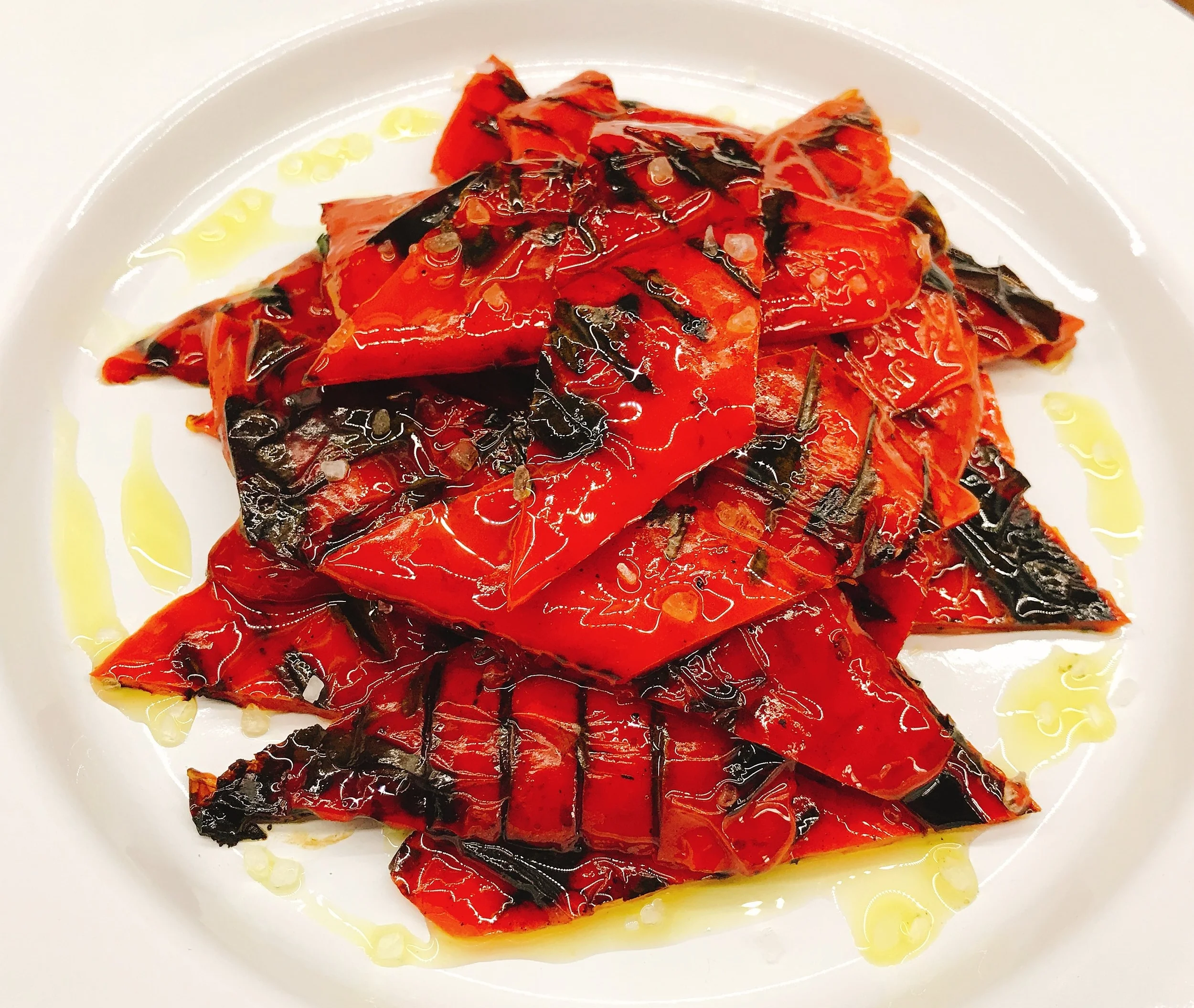 Salty Charred Red Peppers