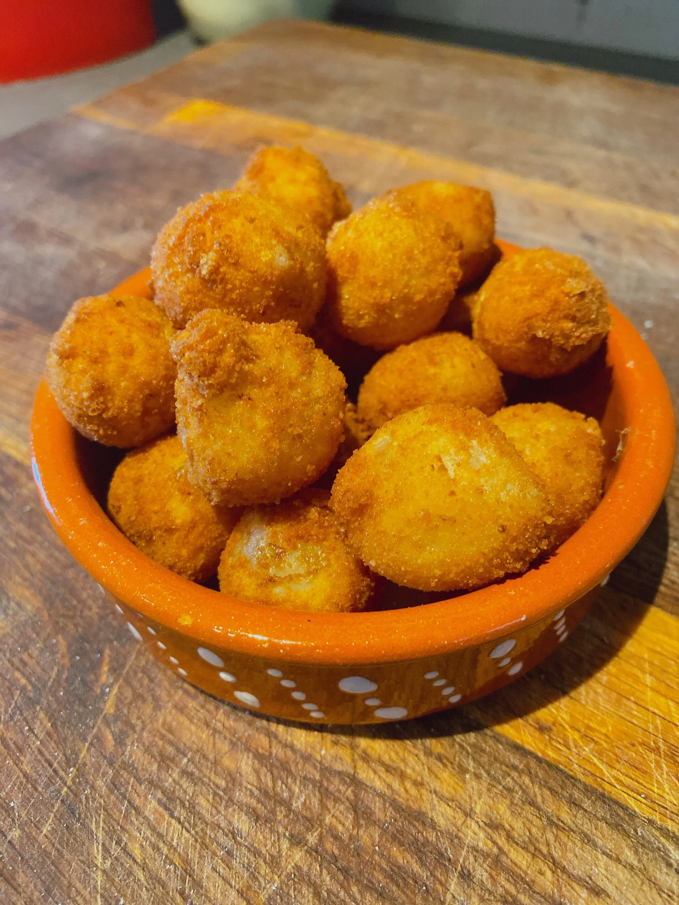 Deep-fried pickled onions
