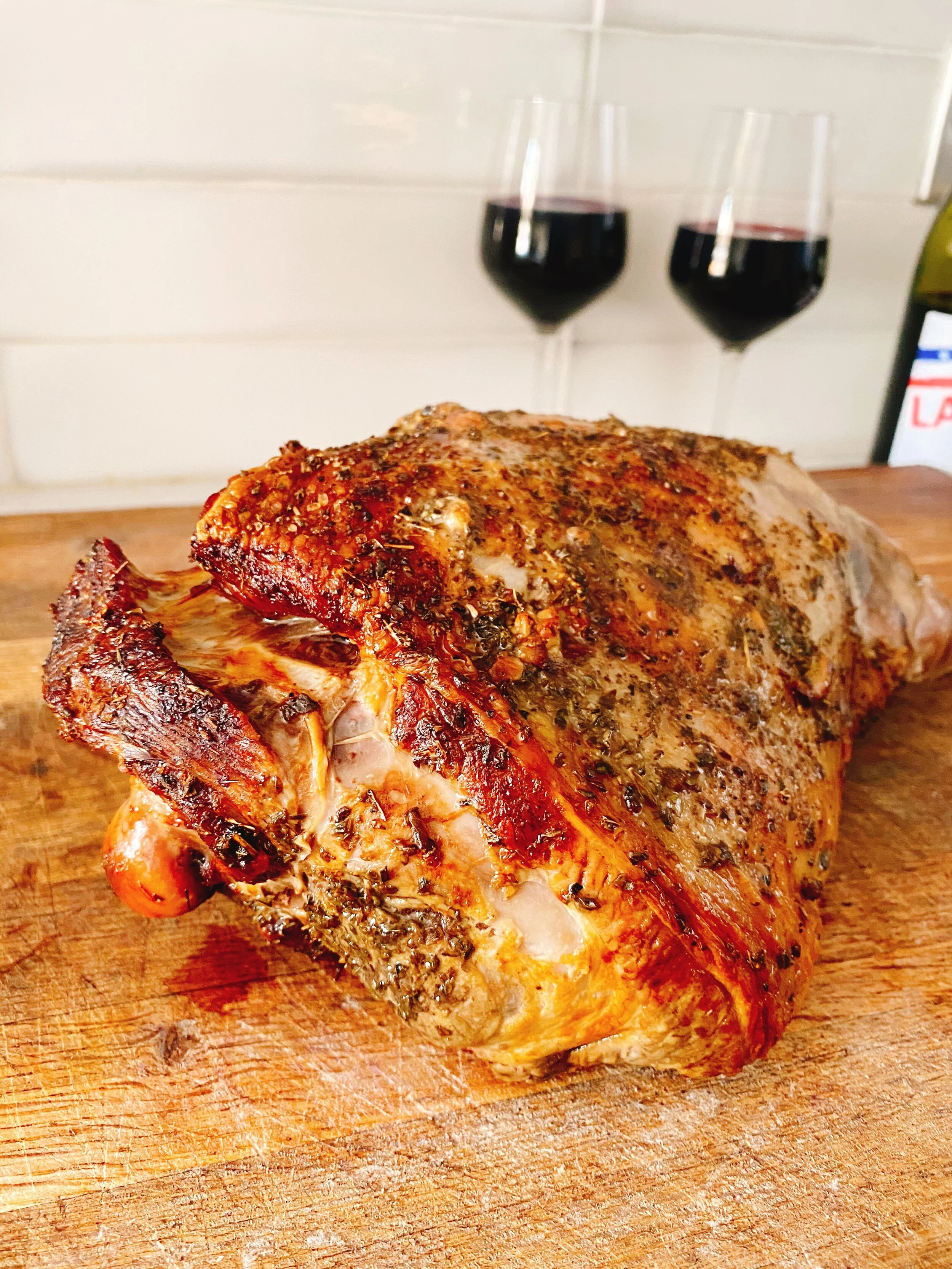 Oregano rubbed Leg of Lamb