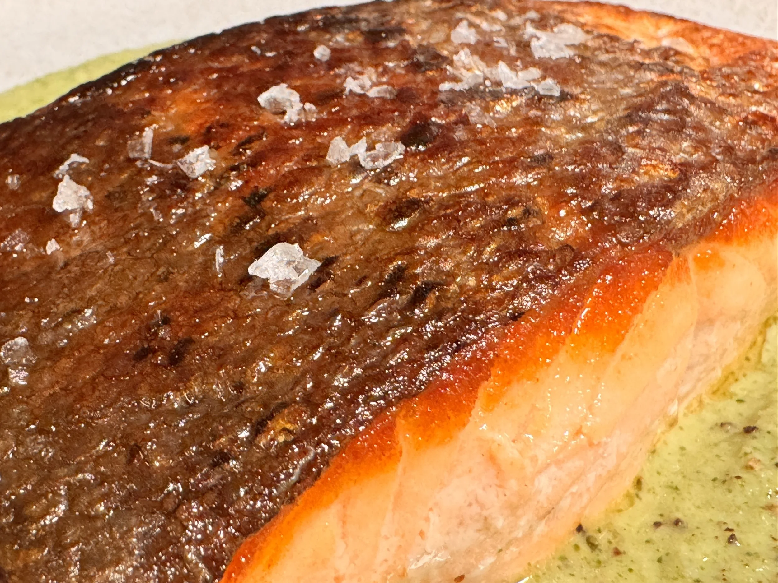 Crispy Salmon and Greens