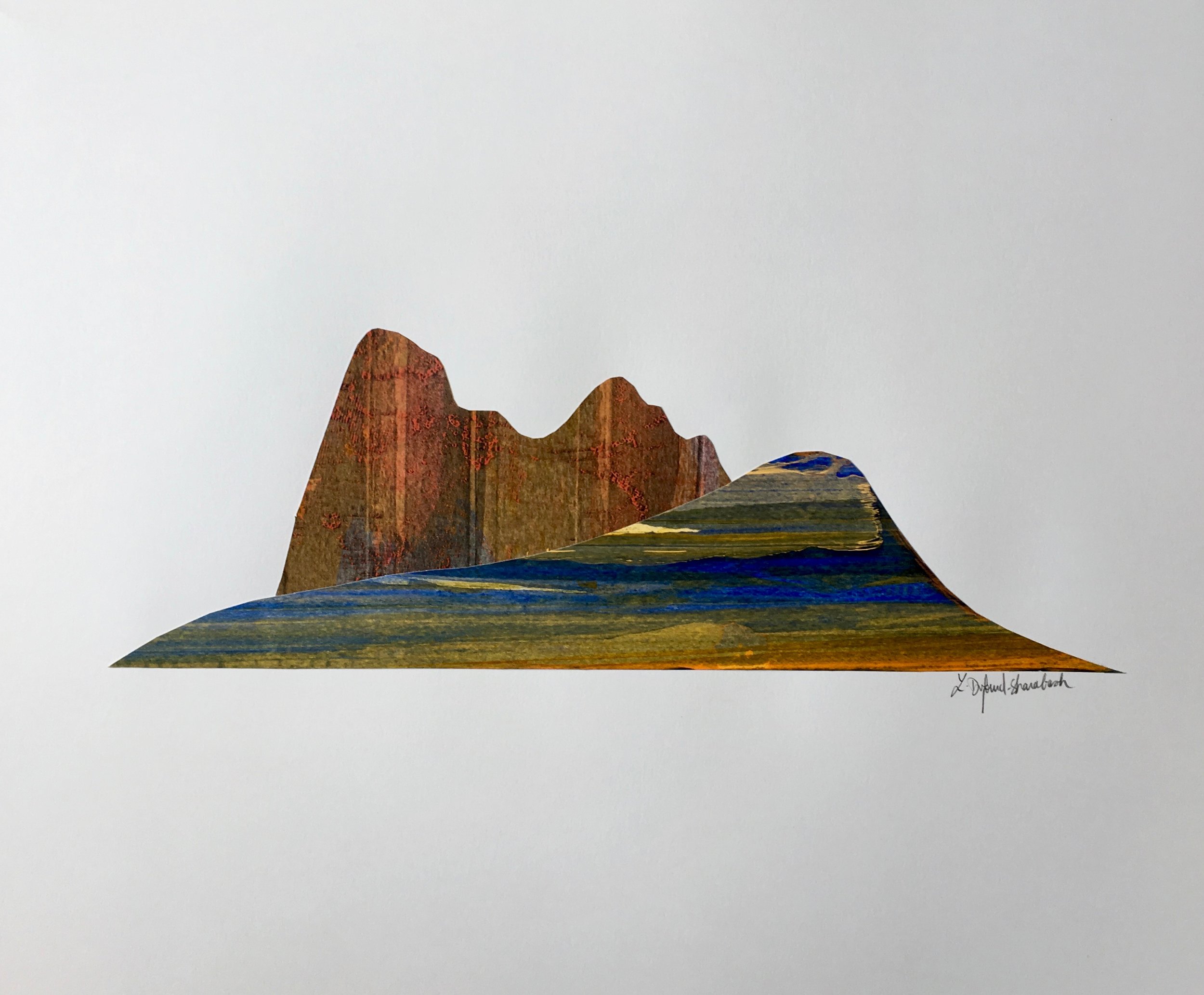 Léa Dufourd-Sharabash 2019 Acrylic on paper &amp; collage 14 x 17 in.$210