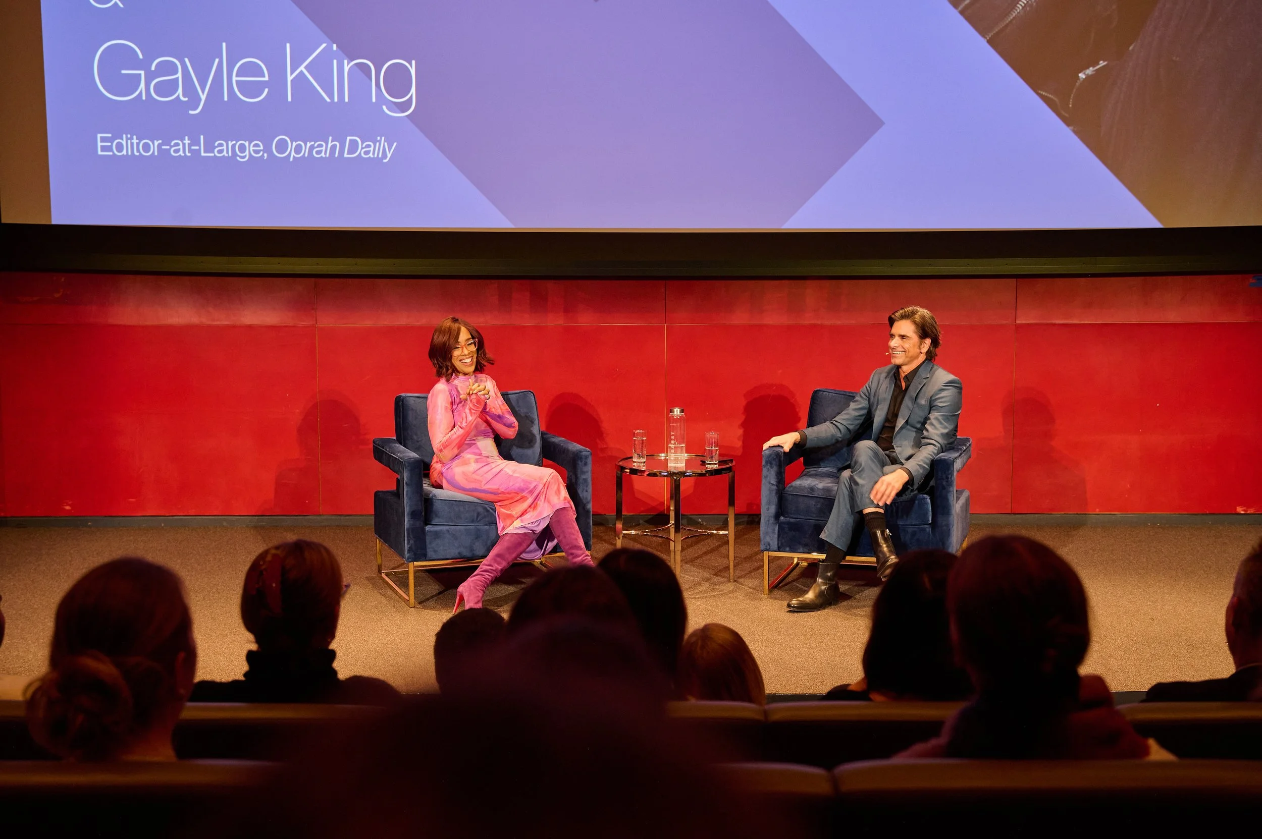 Gayle King interviews John Stamos Hearst Tower NYC 