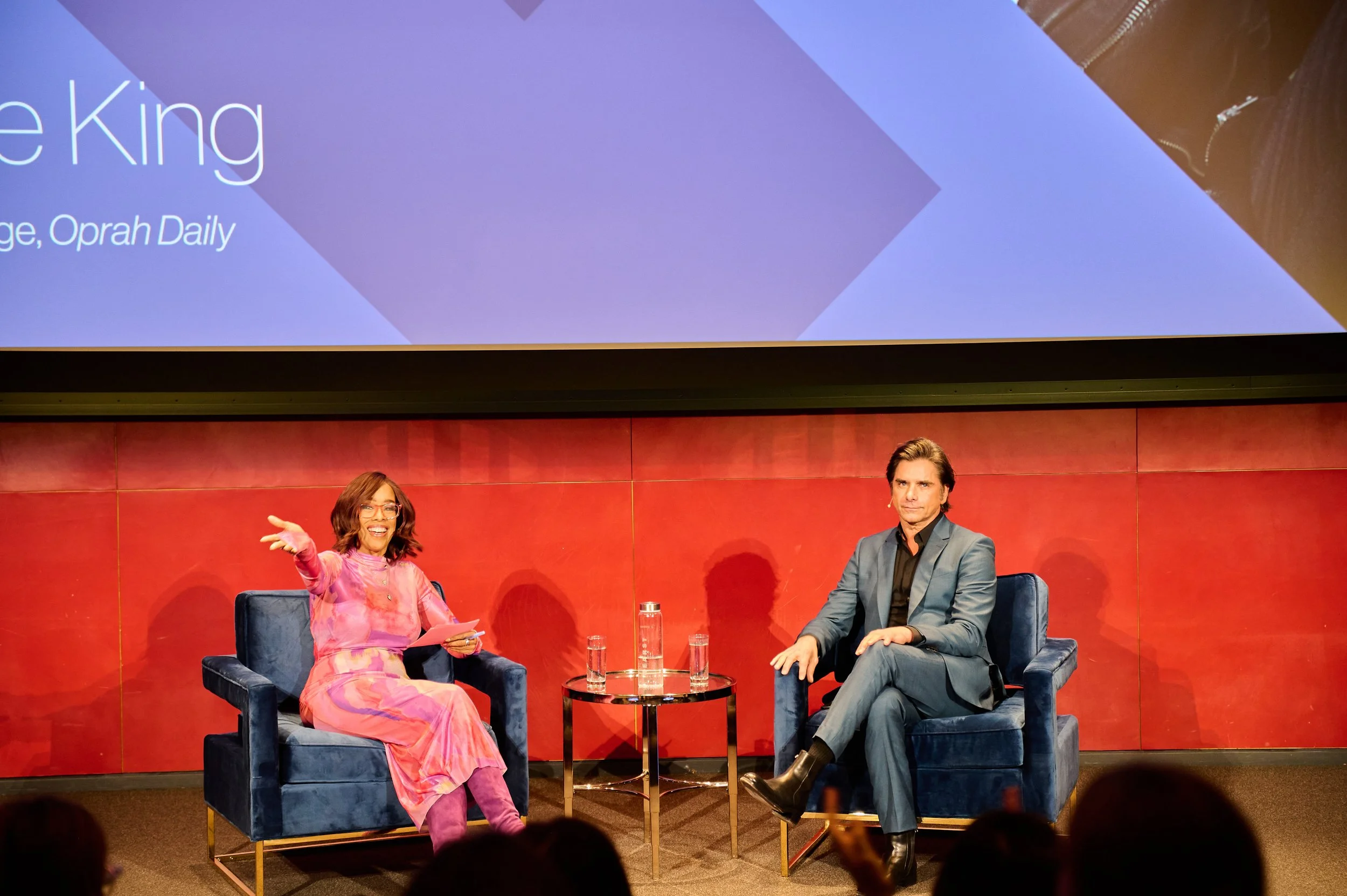 Gayle King interviews John Stamos Hearst Tower NYC 