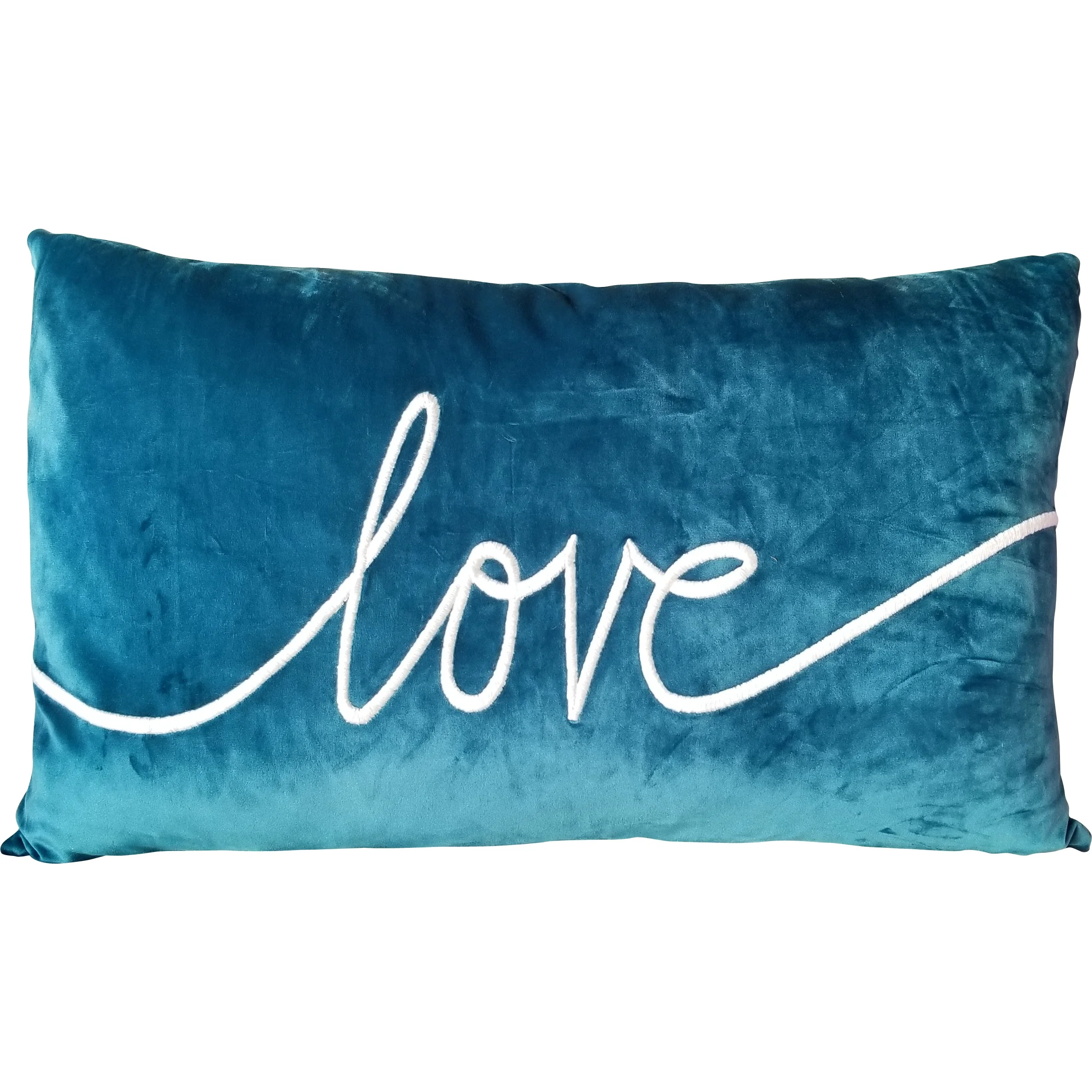 'Love' Script Blue Pillow.jpg