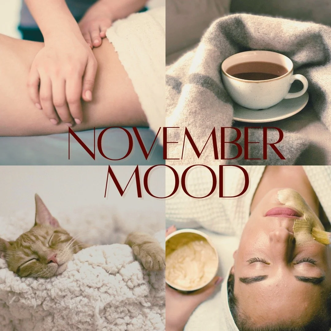 This is the season of soft blankets, warm hands, and a full-body nervous system exhale. 🤎
We hope you soaked up that extra hour of sleep this morning &mdash; your body deserves more moments like that. ⏰✨
Now booking slow-season appointments your fut