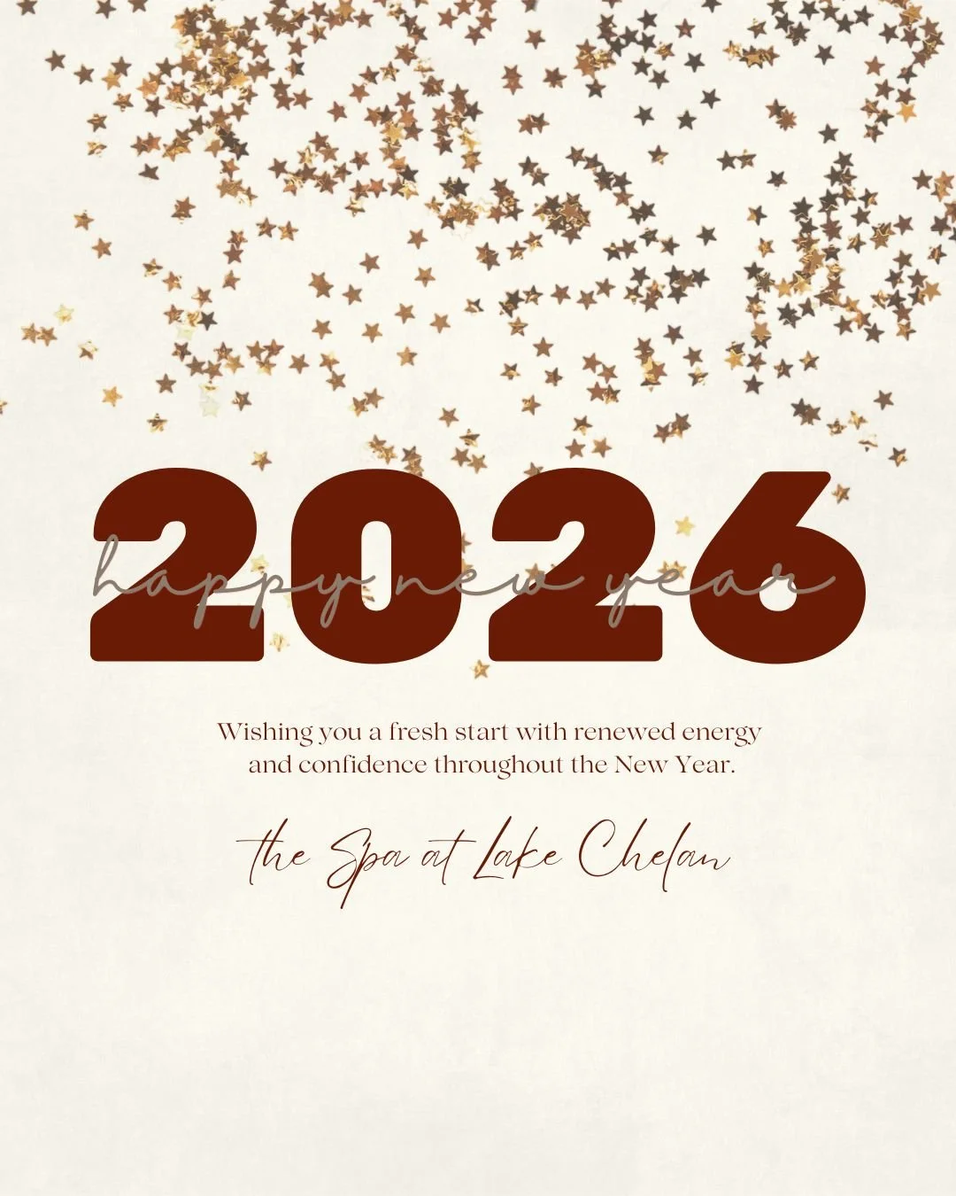 Happy New Year from The Spa at Lake Chelan! We look forward to seeing you and all the wonderful things the new year has to bring. It's gonna be a good one ✨❤