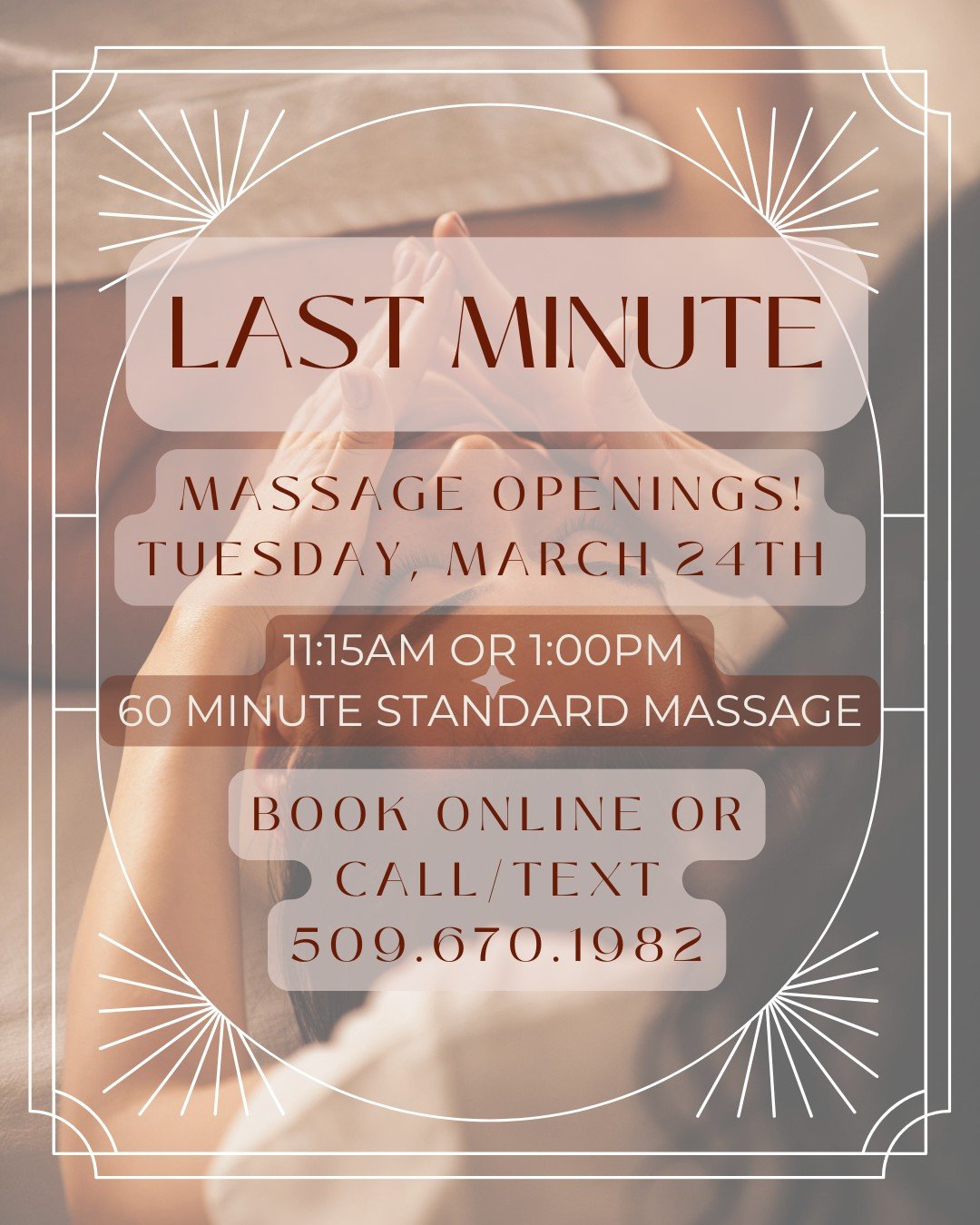 Don't miss this opportunity to treat yourself! Don't be shy, book a facial with your massage and get the whole experience 😉🥰