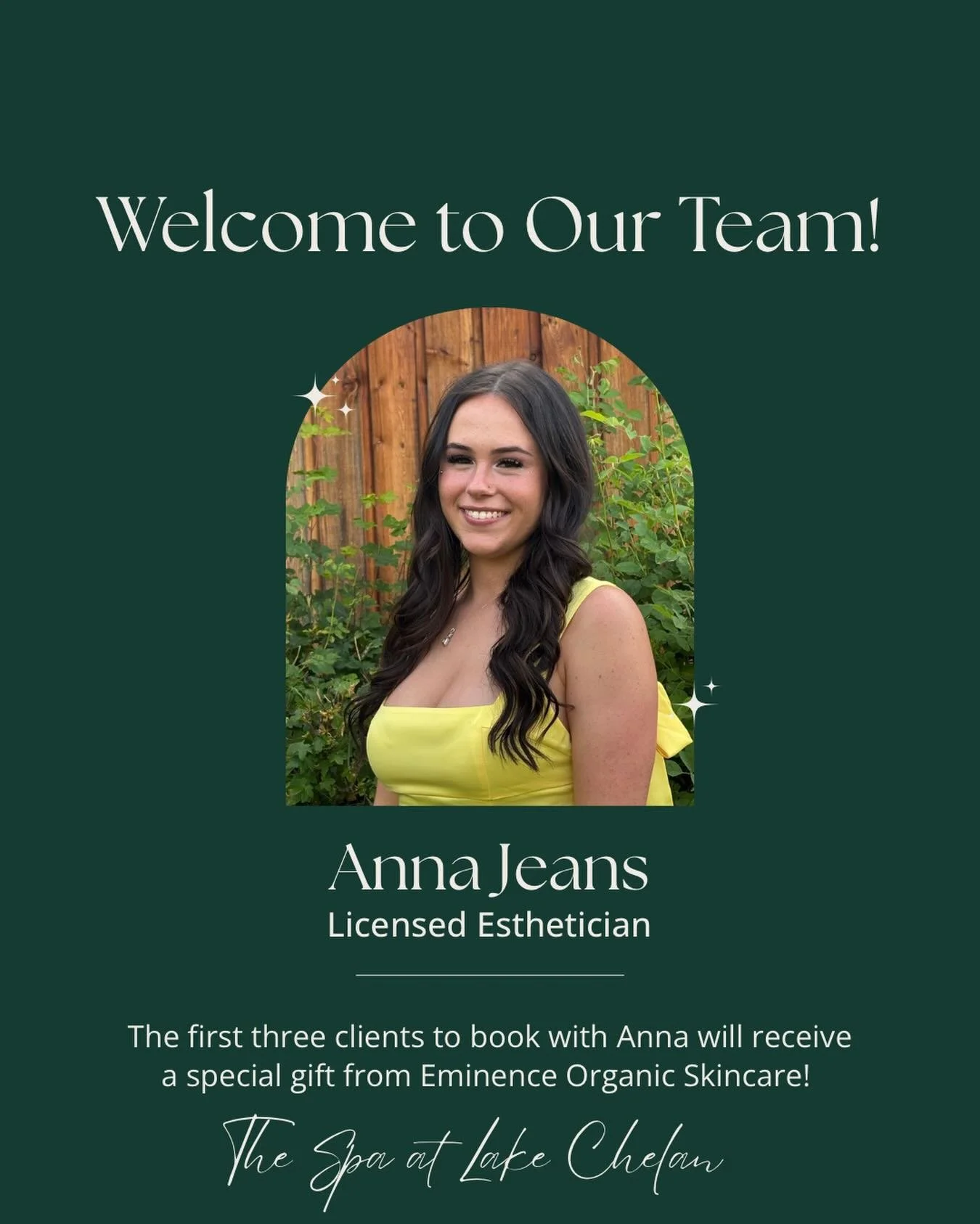 We&rsquo;re soOoOoo excited to welcome Anna to the team 🤍✨

Her schedule officially opens this Monday&mdash;and to celebrate, the first THREE clients to book with her will receive a special gift from Eminence Organic Skincare.

Don&rsquo;t wait&hell