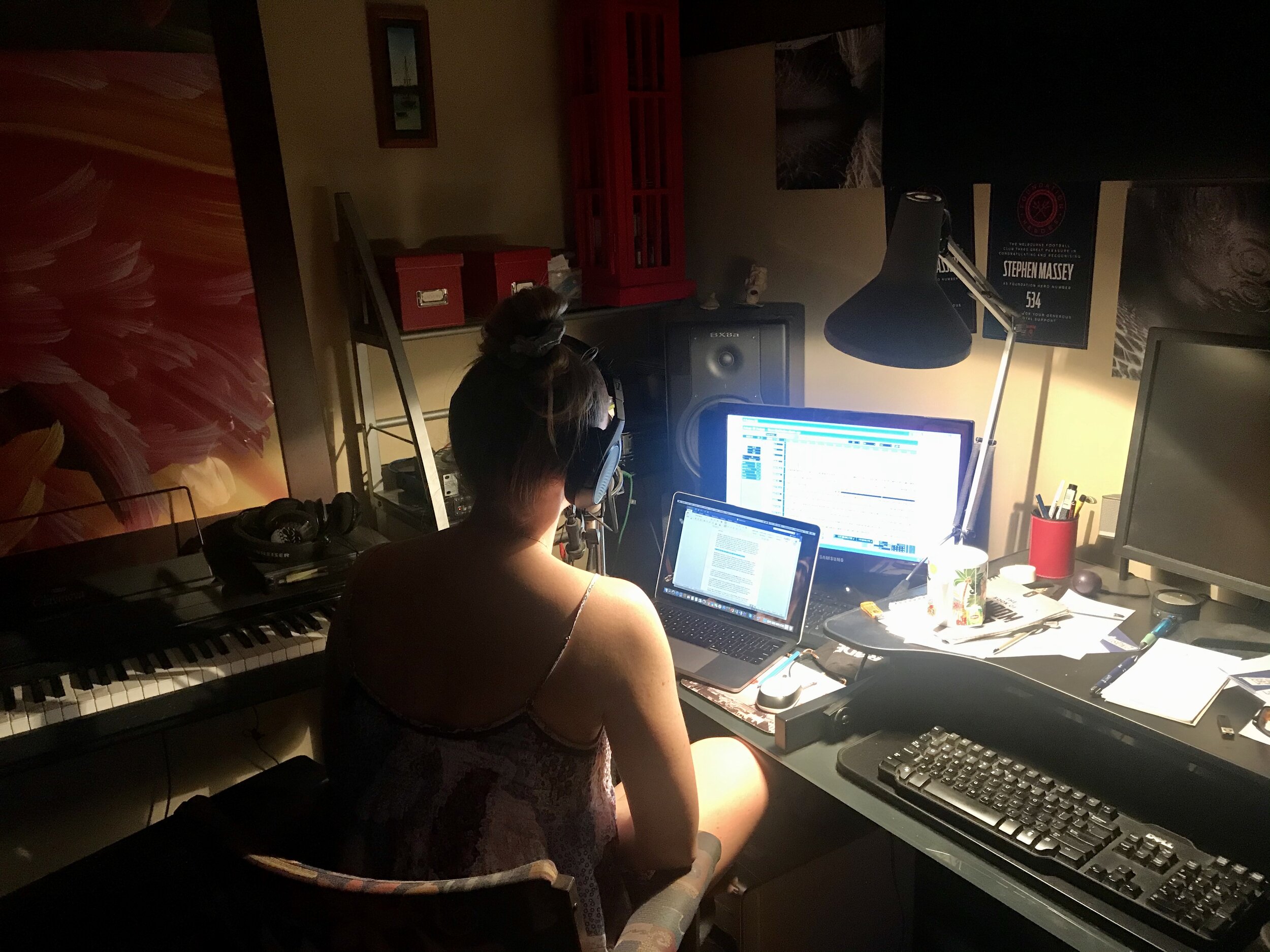 Recording meditations + editing BG music and sounds