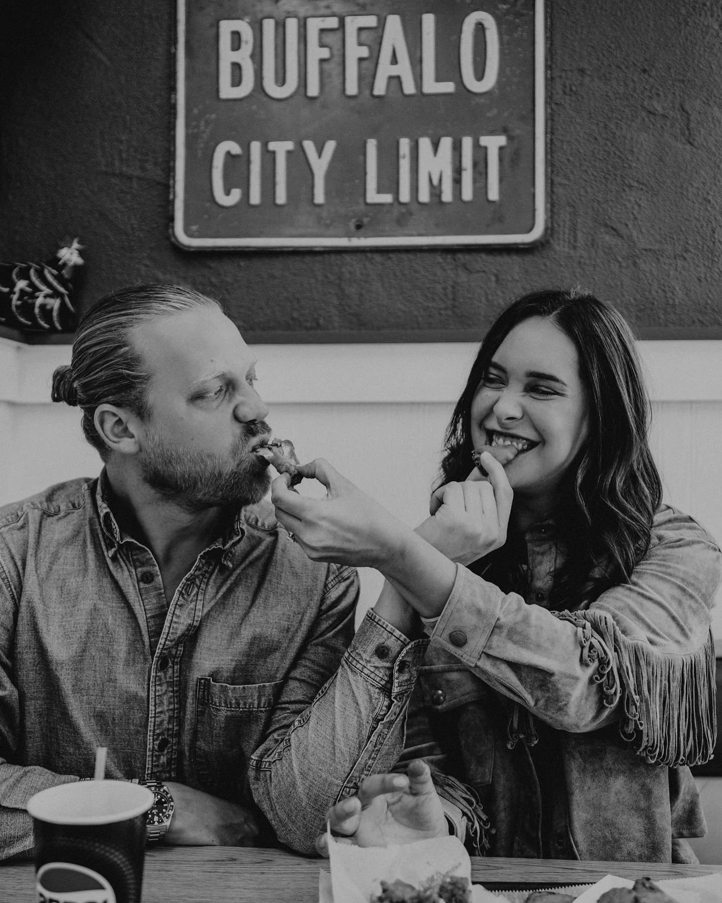 Cannot wait for Emily &amp; Matt to get married! I had such a blast with them at their engagement shoot! Started at one of their child hood staples for some wings and ended at a beautiful art center nearby in their hometown. Such a fun-loving, laid b