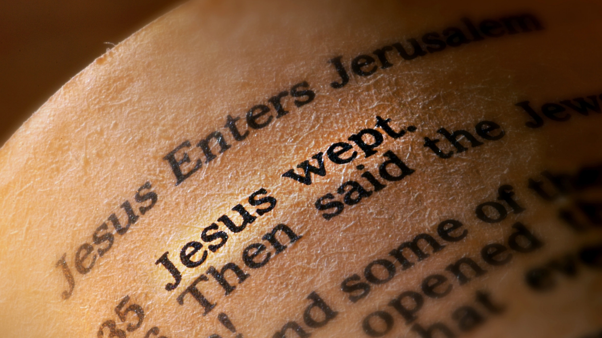 Why did Jesus weep?