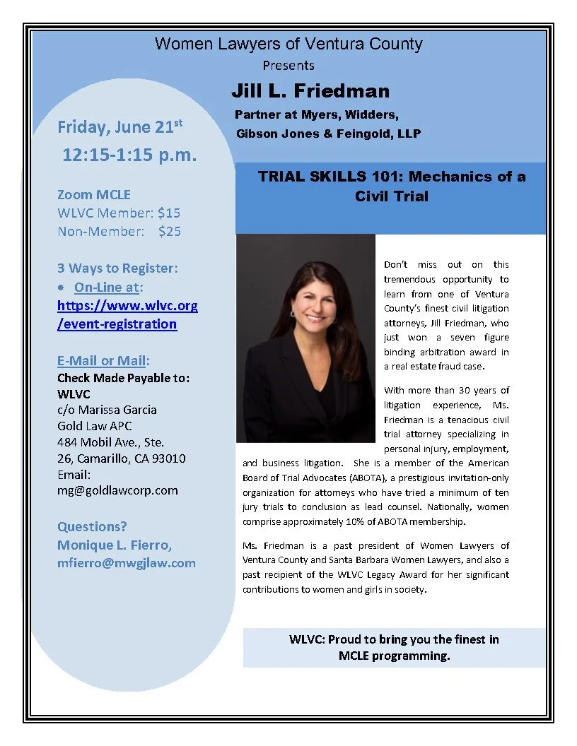 TRIAL SKILLS 101: Mechanics of a Civil Trial