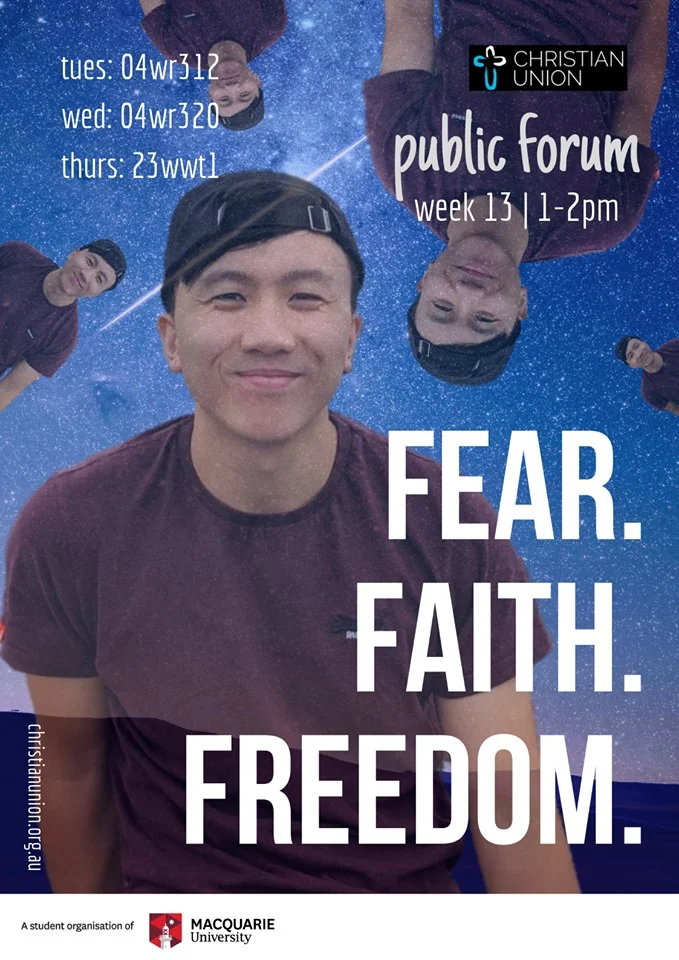 What are you afraid of? Finding meaning in life? Death? Loneliness? In Mark's biographical account of Jesus' life, Jesus has presented us with what he thinks is our biggest problem. Jesus also claims to be the solution to our problems and fears. So why trust in him? Why be afraid of Jesus? Come along Week 13 to find out!