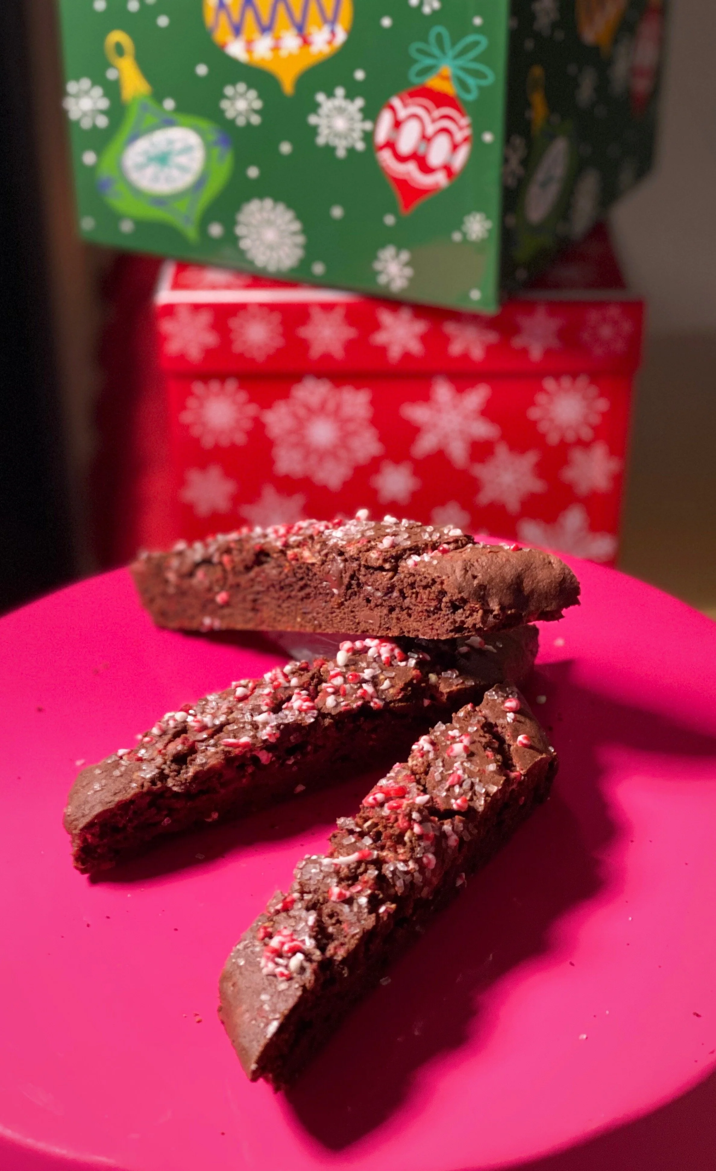 Chocolate Peppermint Biscotti for Holiday Gift Giving 12.12.2021
