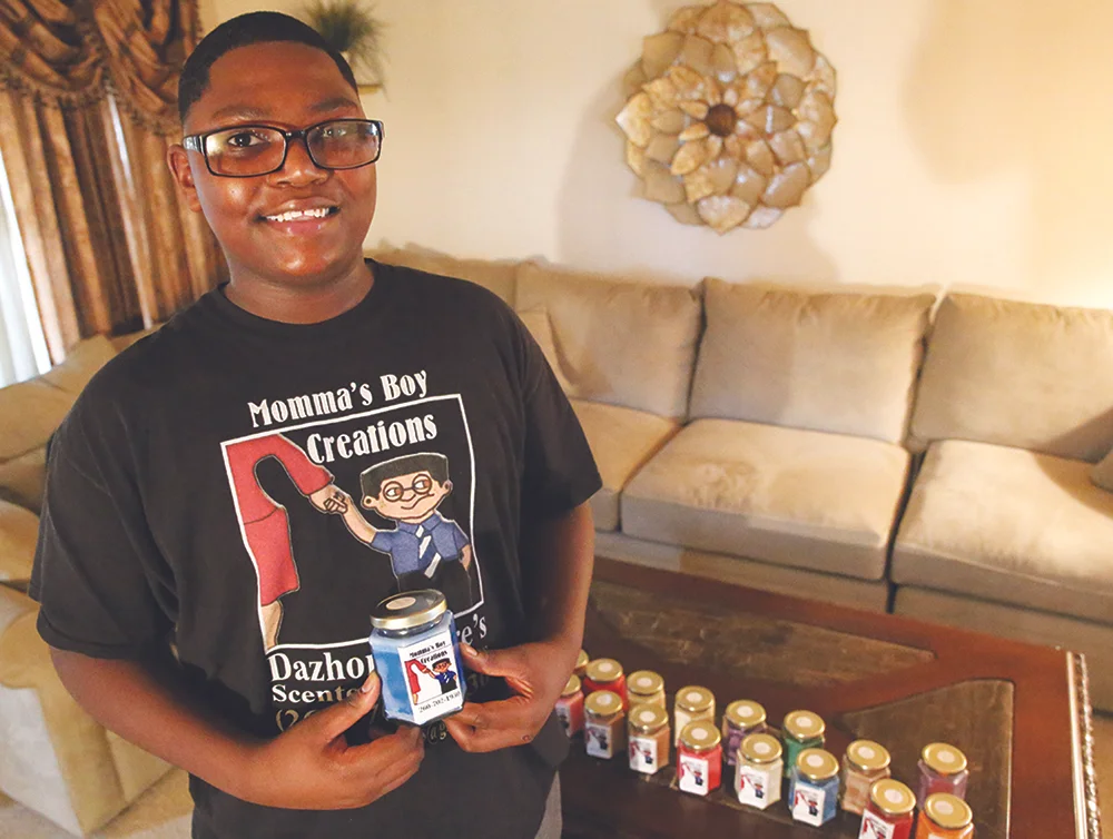 Out Here Making His World Smile: Dazhon Ware and Momma’s Boy Creations, Scented Candles