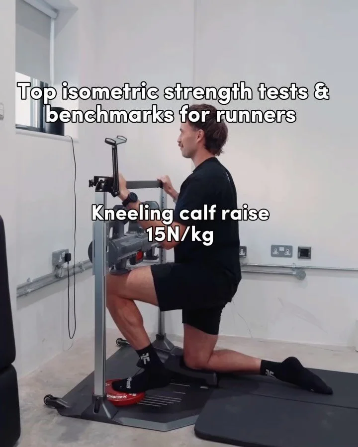 How strong do you need to be to run well? 🏃&zwj;♀️💪 

These are some of the key isometric strength tests we use to assess runners, along with evidence-informed benchmarks for strength and symmetry.

But what do the numbers actually mean? 👇

N/kg (