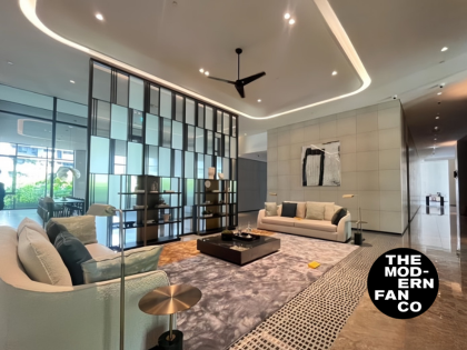 住宅大樓挑高接待大廳 Ｘ Modern Fan 吊扇