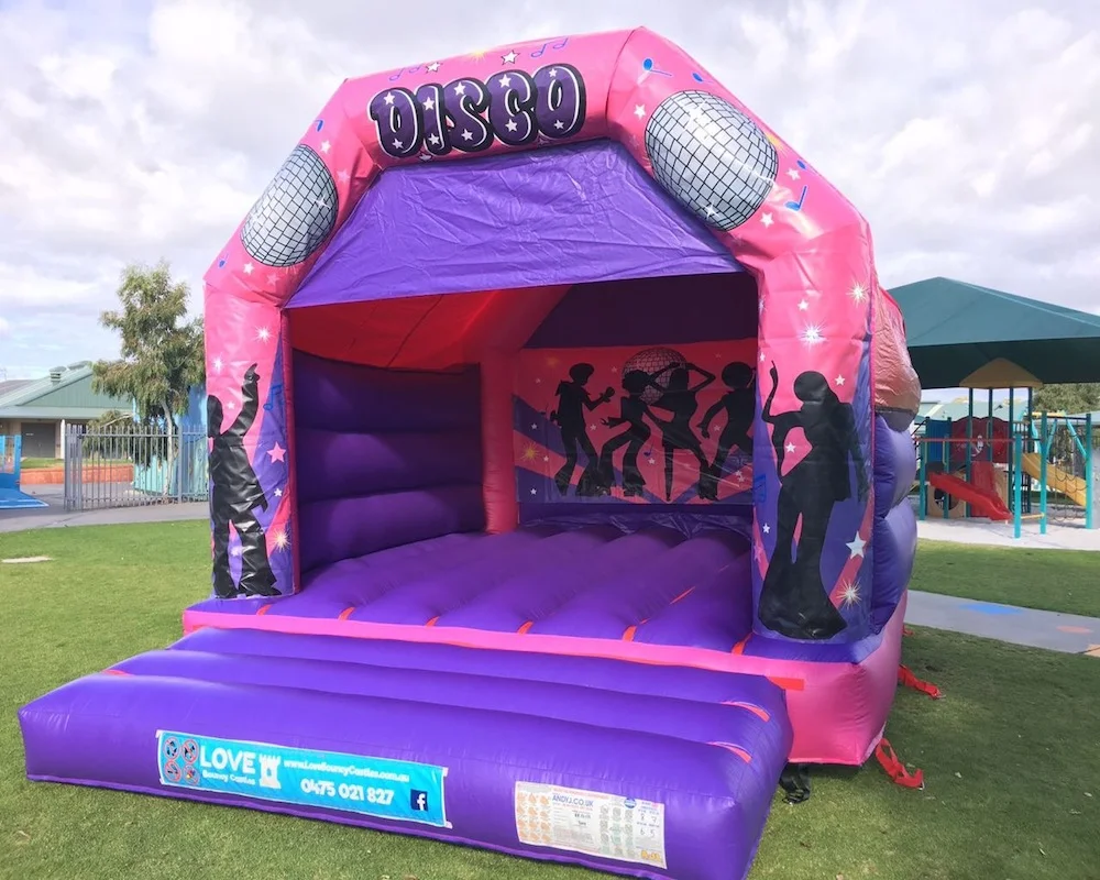 Pink Disco Fever Adult Bouncy Castle Hire Rockingham