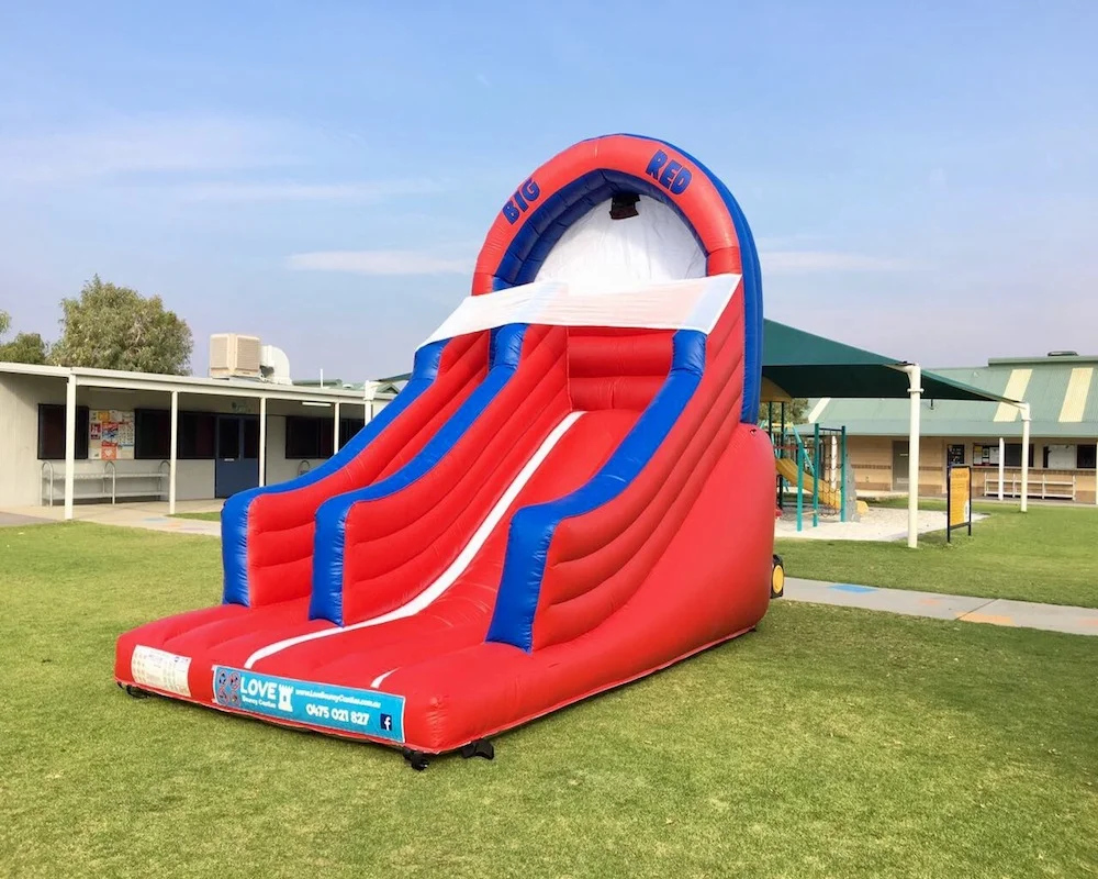 Big Red bouncy castle super slide hire 3