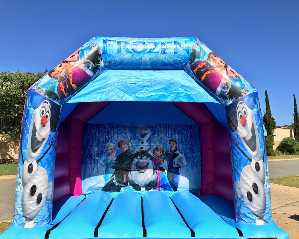 Frozen bouncy castle hire with slide Mandurah