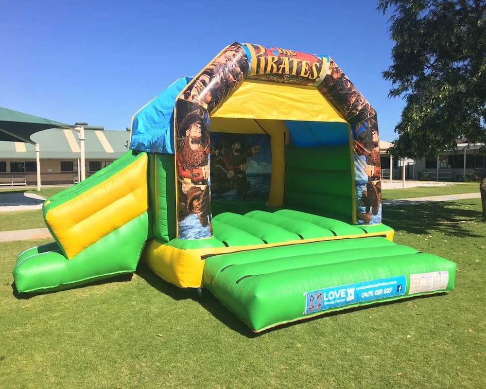 Pirates bouncy castle hire with slide Rockingham