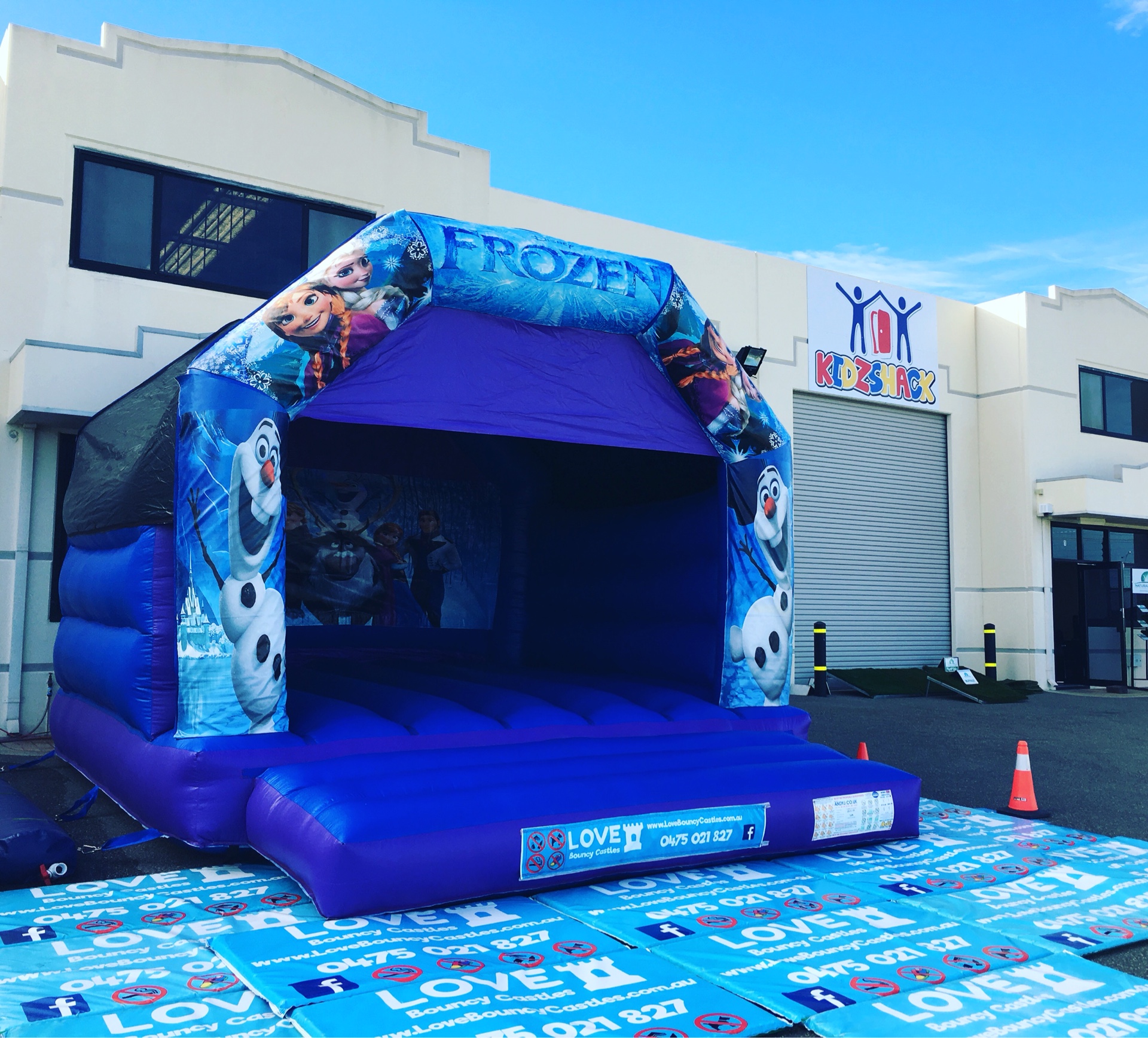 Copy of Frozen Bouncy Castle Set Up In Perth For A Shop Opening.