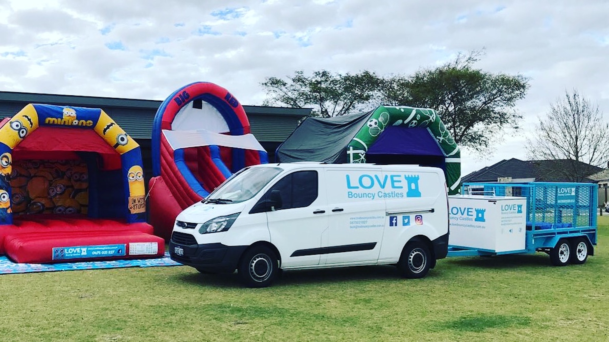 Copy of Sports Day Event With Bouncy Castles Set Up In Perth