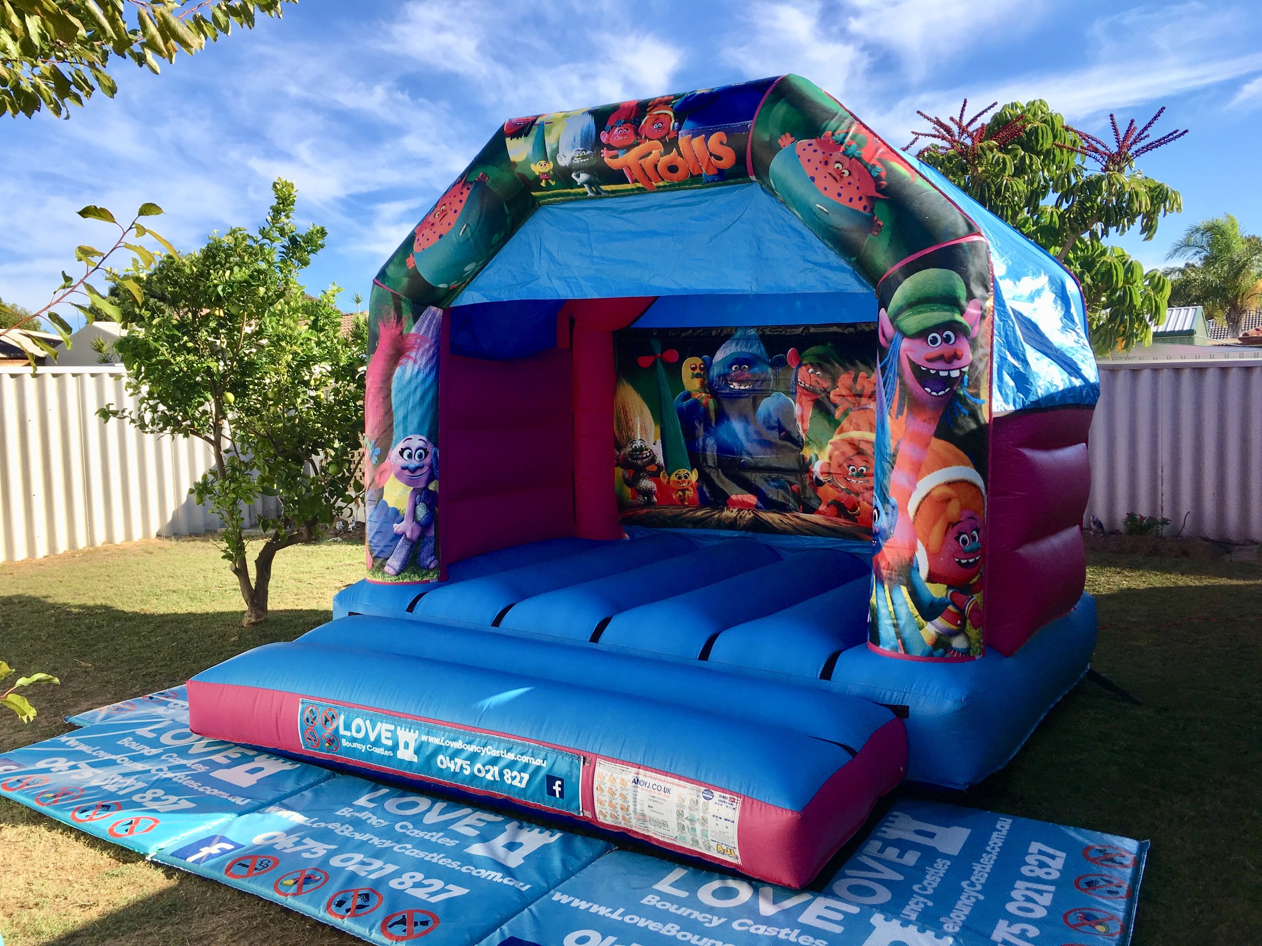 Copy of Trolls Jumping Castle Hire Set Up In Perth For A Kids Party