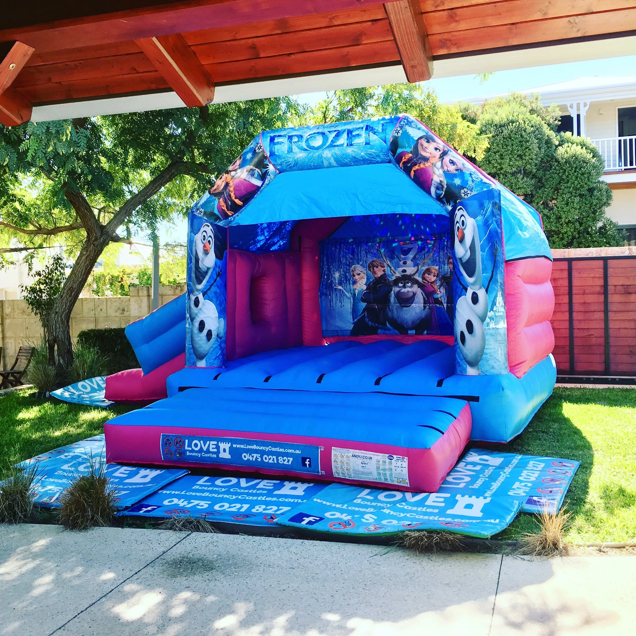 Frozen Bouncy Castle With Slide In Perth