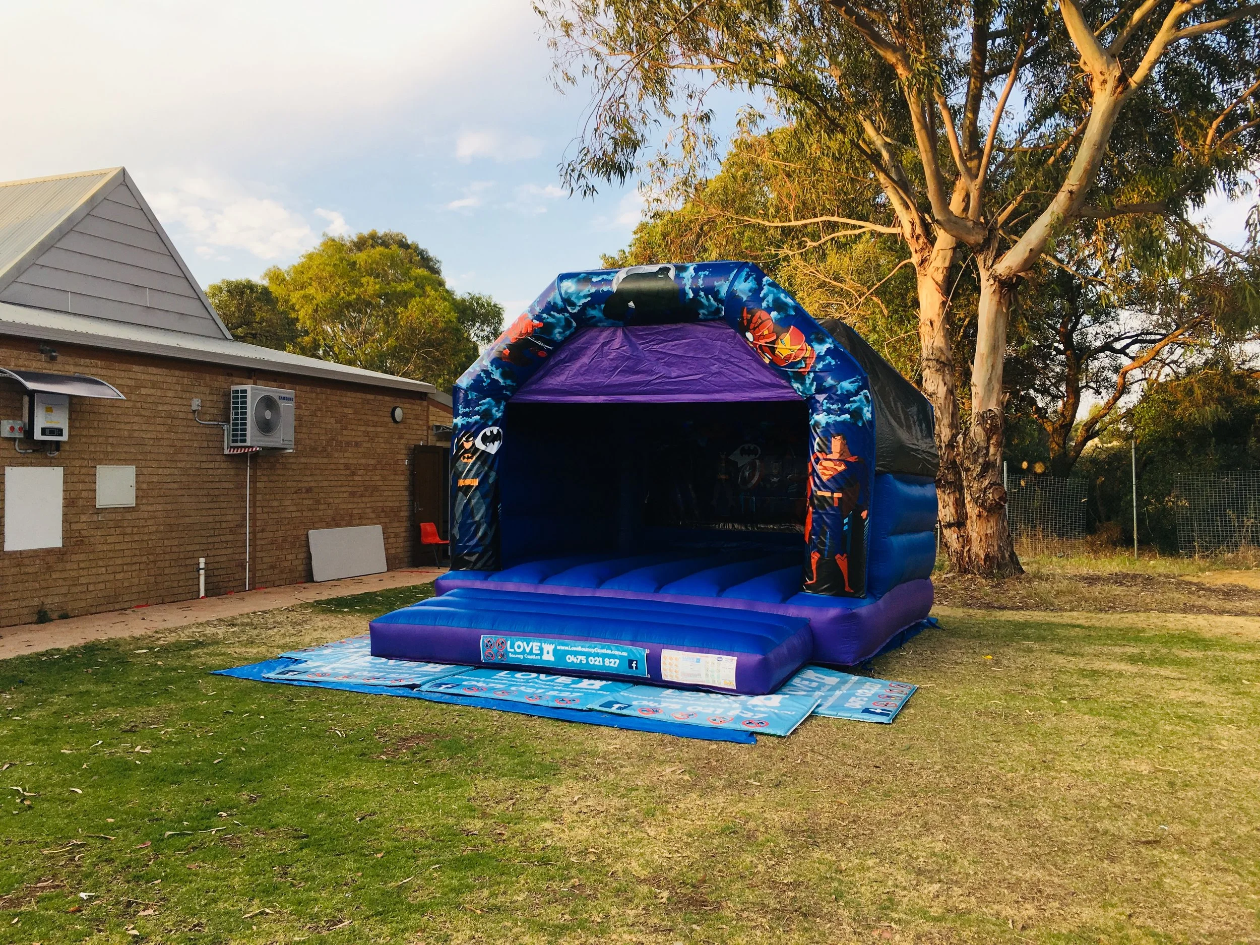Super Heros Bouncy Castle Set Up In Cockburn