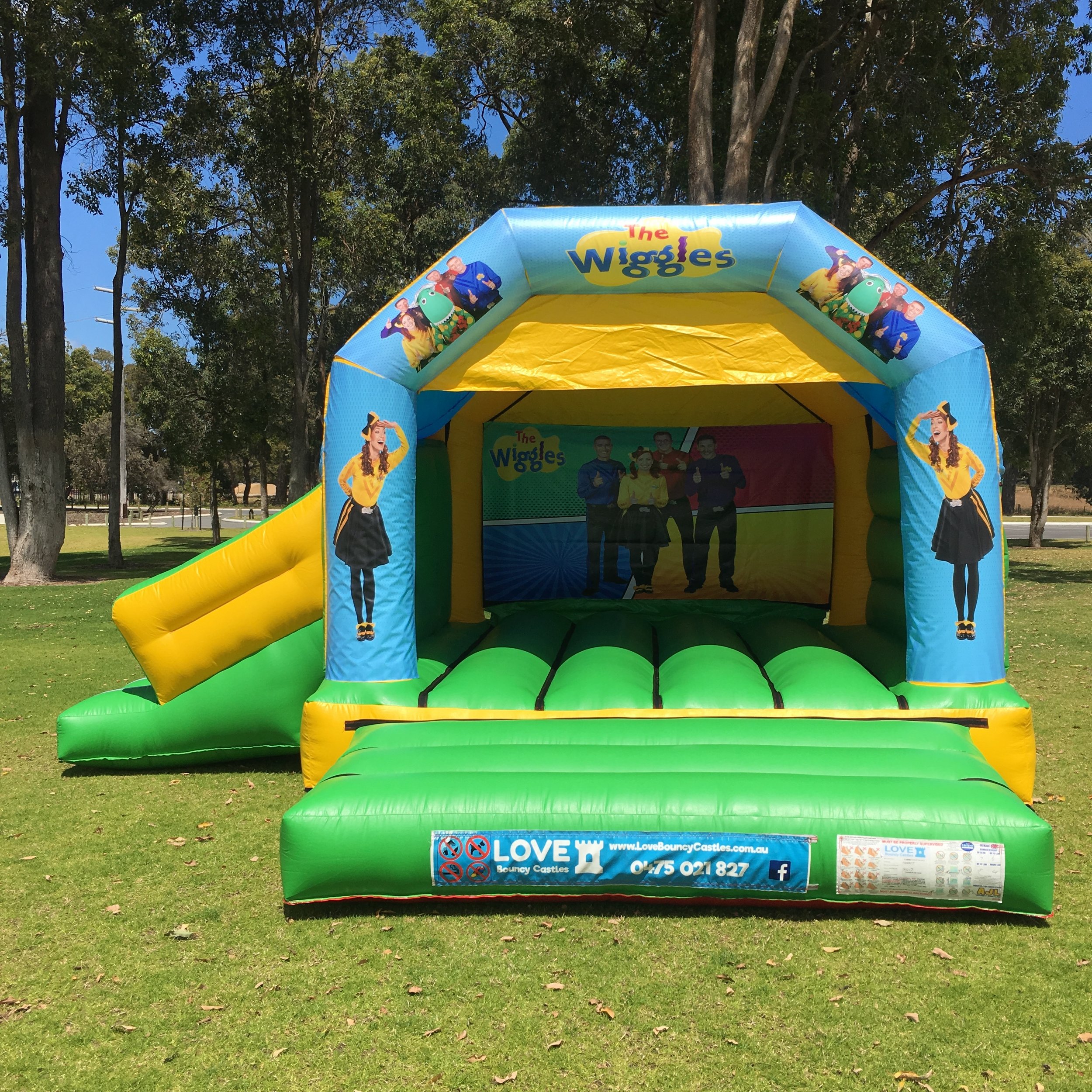 Wiggles Bouncy Castle With Slide In Perth