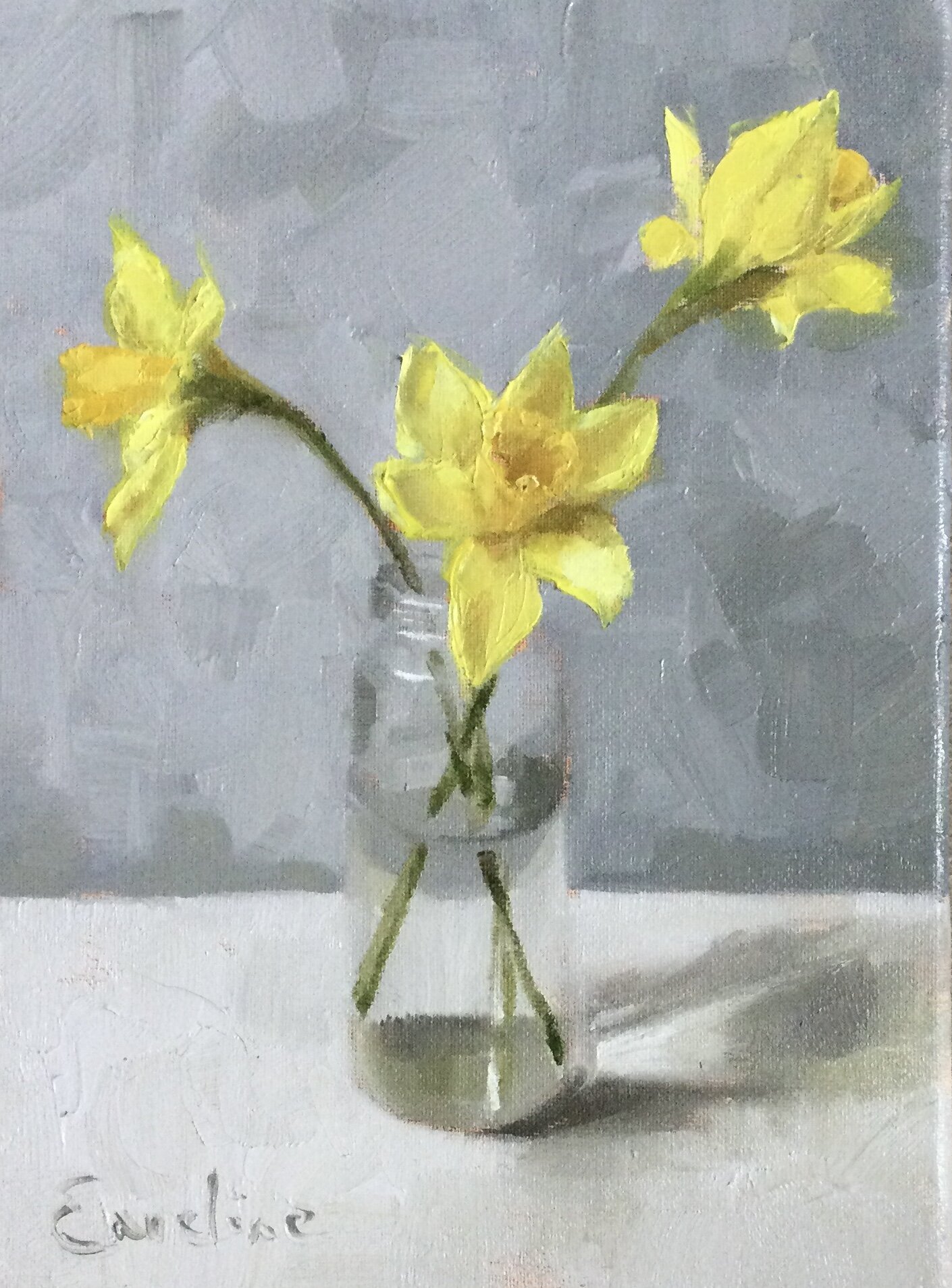 Greetings Card – Daffodils in a Glass Jar