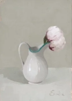 Greetings Card - Peony in an Antique French Jug