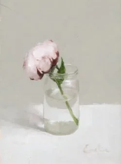 Greetings card - Peony in a Glass Jar