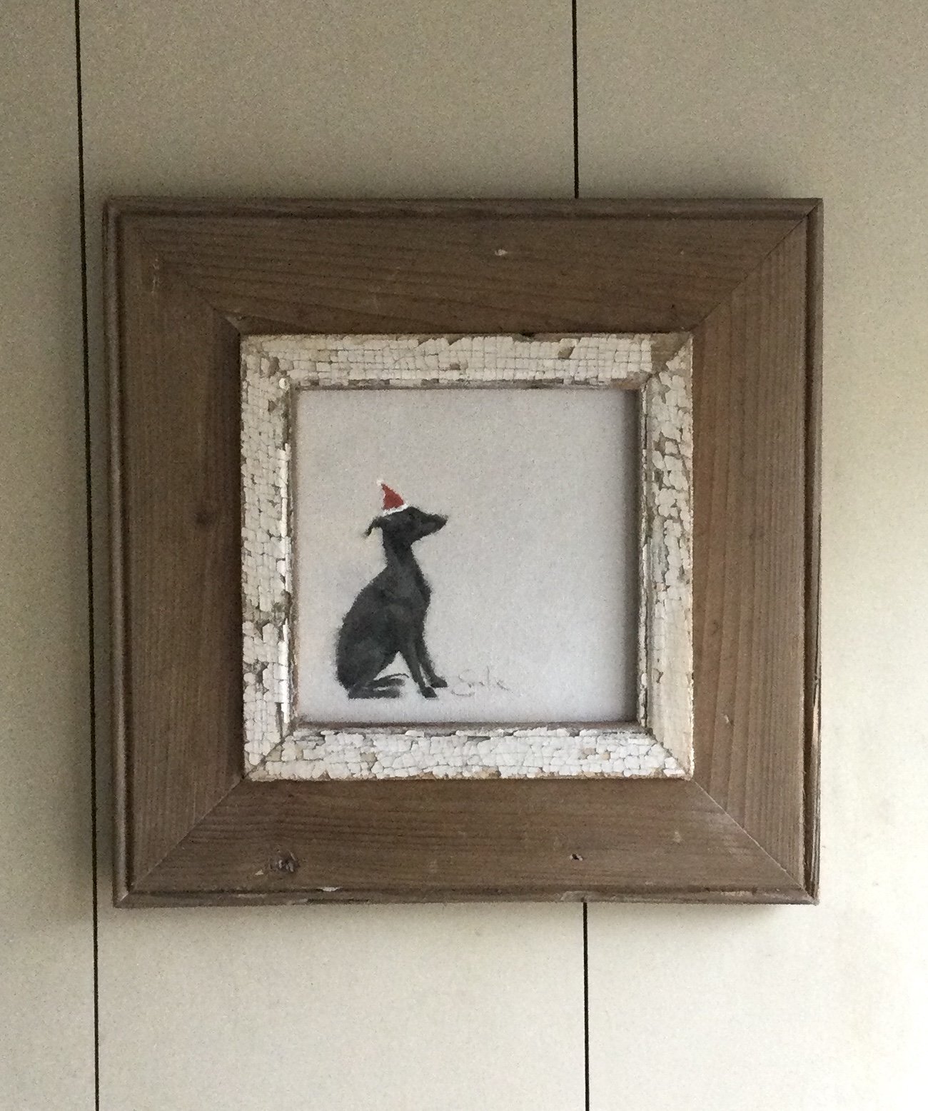 Original Oil Painting - 'Christmas Hound'