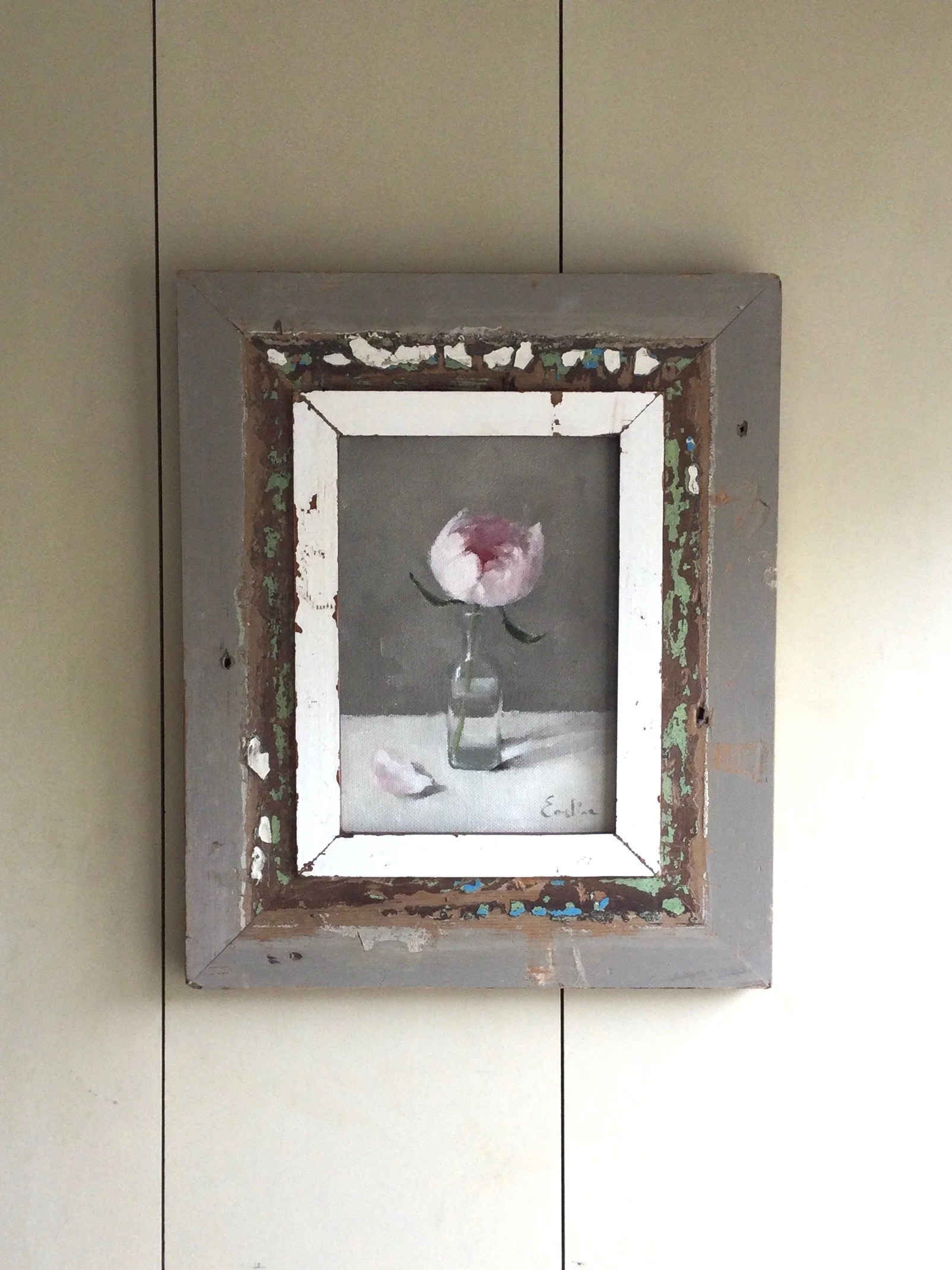 Original Oil Painting - Peony in the Studio