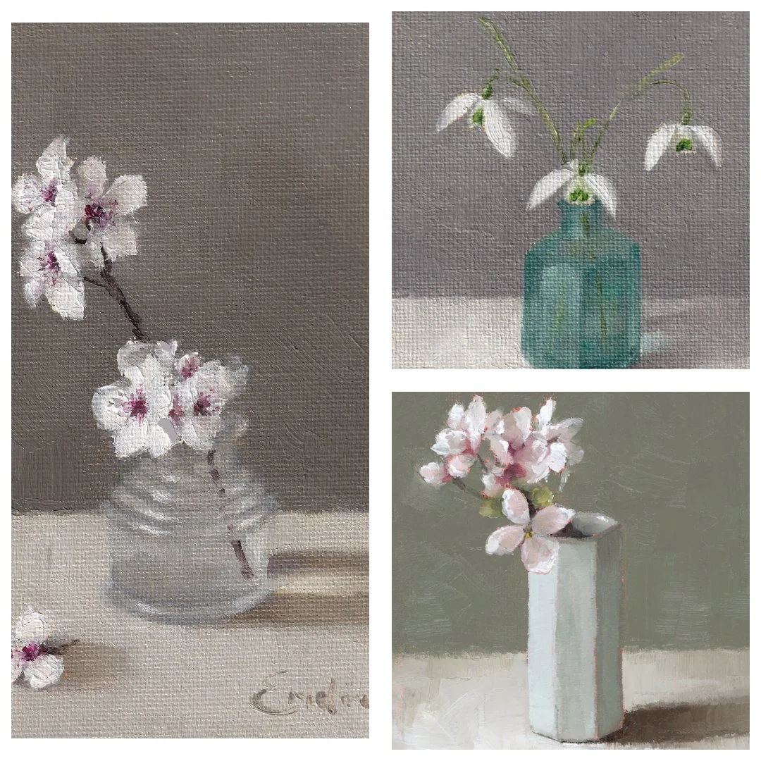 Greetings Cards - Small Flowers in the Studio