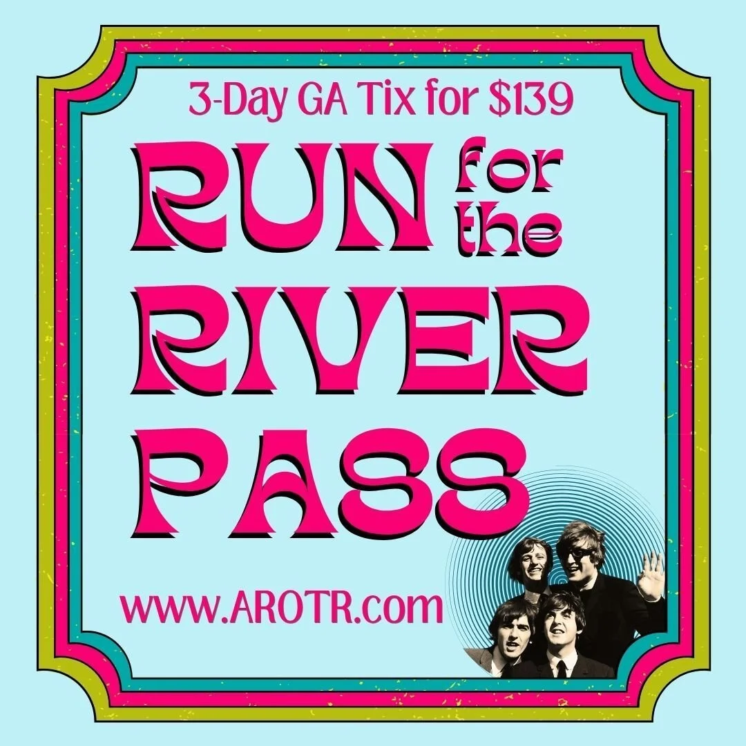 Thinking of buying tickets to AROTR? Get your Run for the River pass! A 3-Day General Admission Ticket for $139!

You can also get Reserved and GA tickets in person for a discount at @gosoin until Wed, May 20!

🎫 More info &amp; tickets: www.AROTR.c