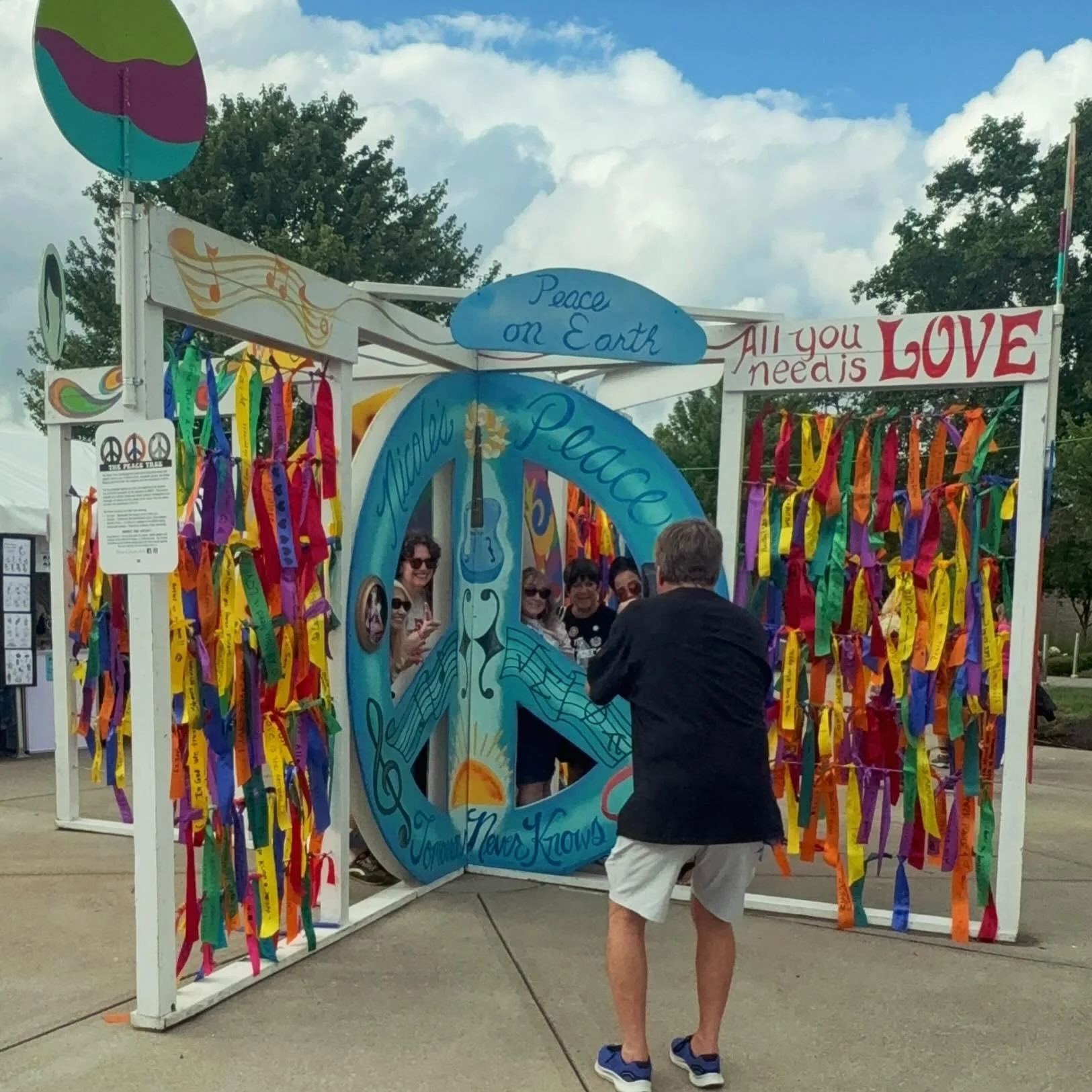 Since 2018, our world famous Peace Tree has had THOUSANDS of ribbons tied to it with the prompt &ldquo;all you need is&hellip;&rdquo; 

Did you tie on a ribbon? What does your ribbon say? 

@riverghostart