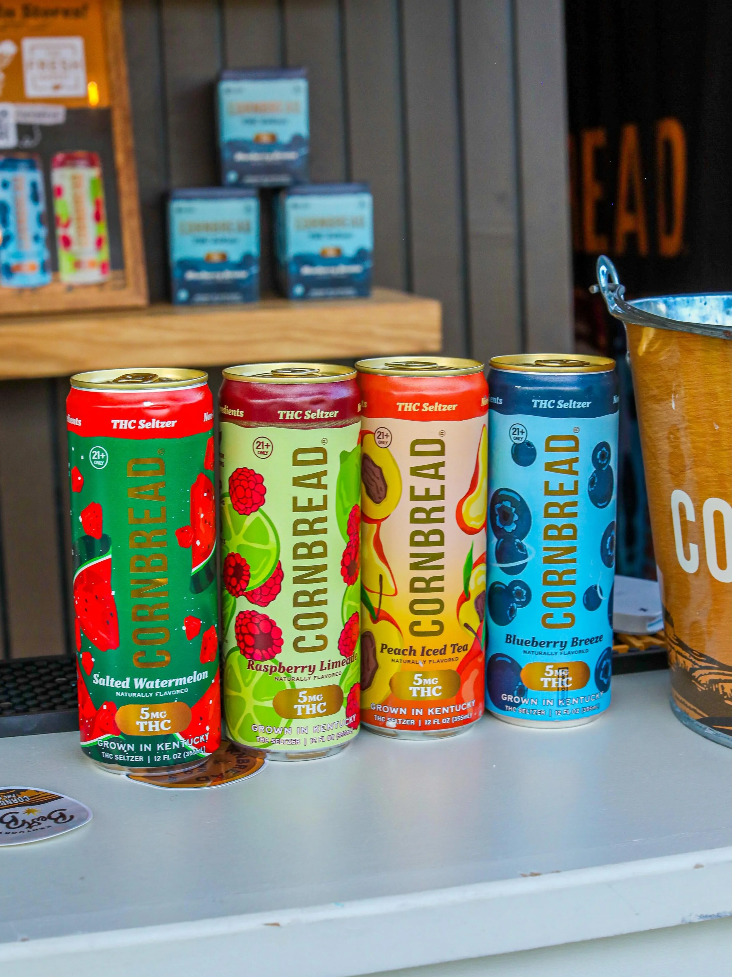 We&rsquo;re still reminiscing on the ✨buzz✨ that @cornbread_instead provided all weekend! 🥂 
📸 @emilygrace.photo 
#musicfestival #cornbreadhemp #thcseltzer #arotr #thc
