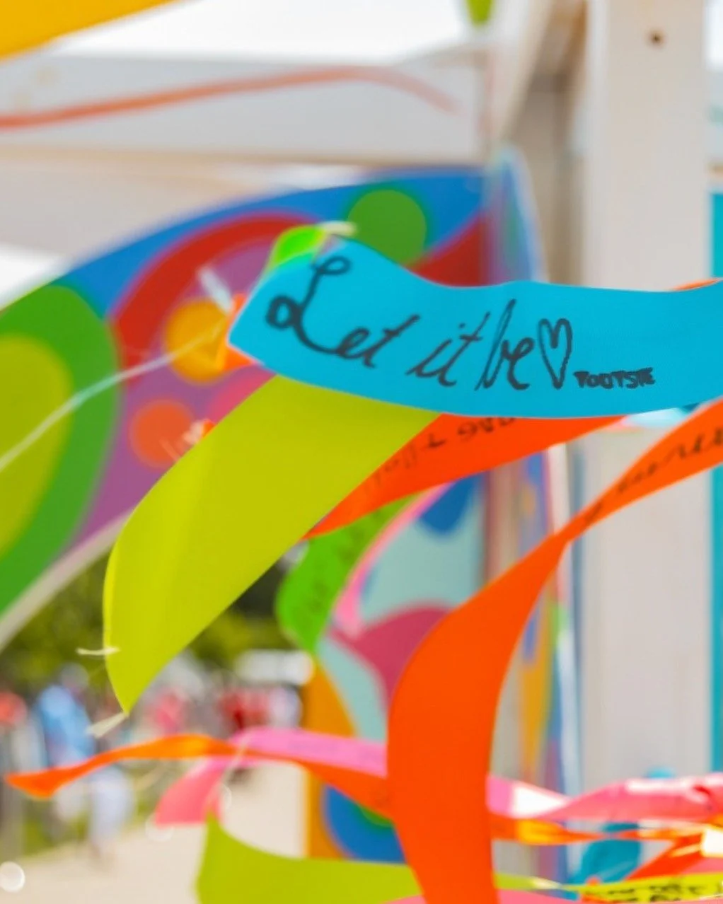 Thanks to our Abbey Road art volunteers who facilitate all the art projects at the festival! There's no doubt that the Beatles-themed art certainly beautifies the festival! 

From the Peace Tree, to the "Be the T" to the Sgt Pepper's heads,