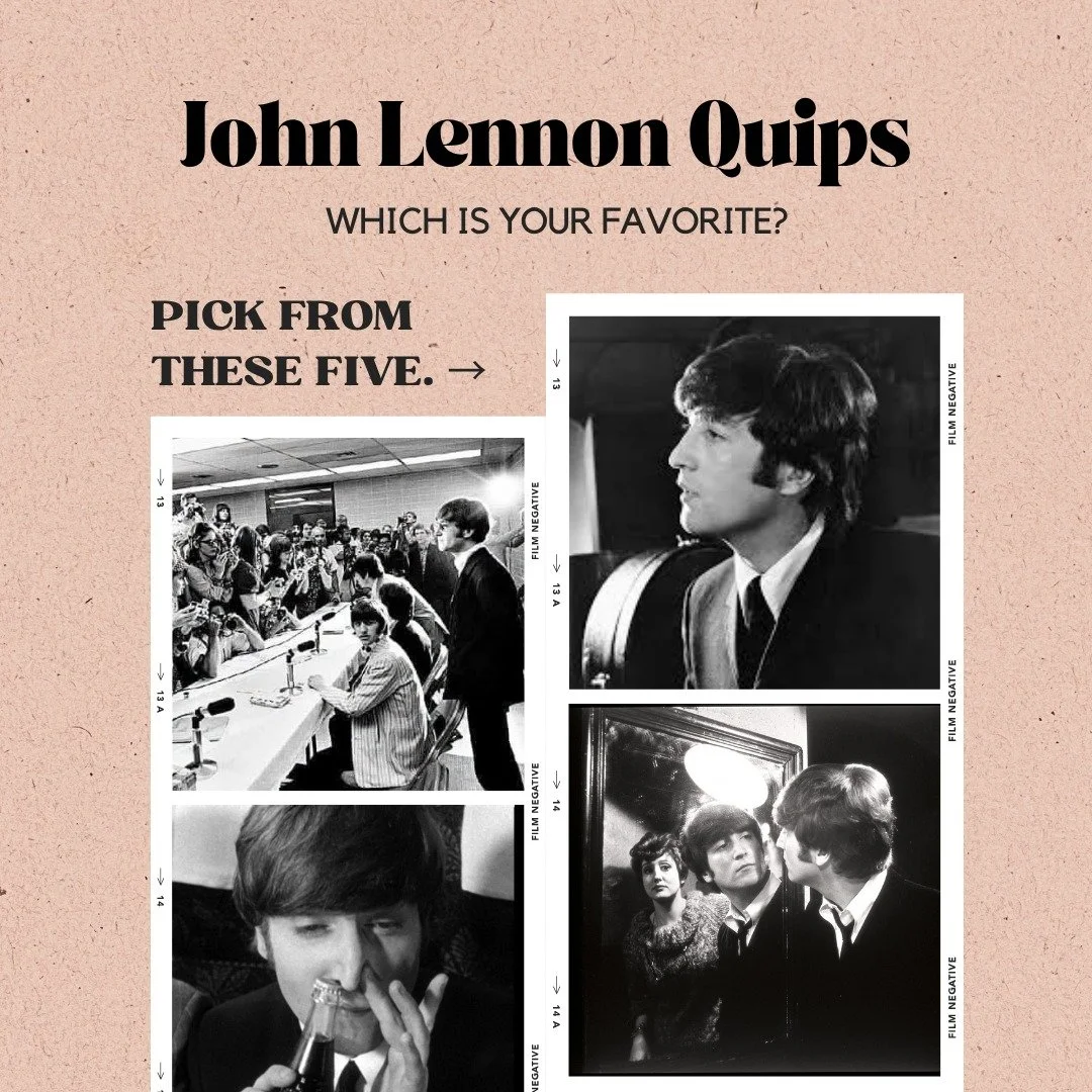 Happy birthday to that talented and clever John Lennon 🎉

Which is your favorite snarky quip by John? Choose one of these 5 or write your fav in the comments 👇